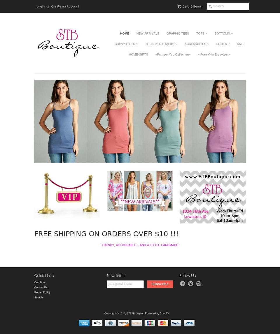 FALL THEME Shopify theme site example stbboutique.com