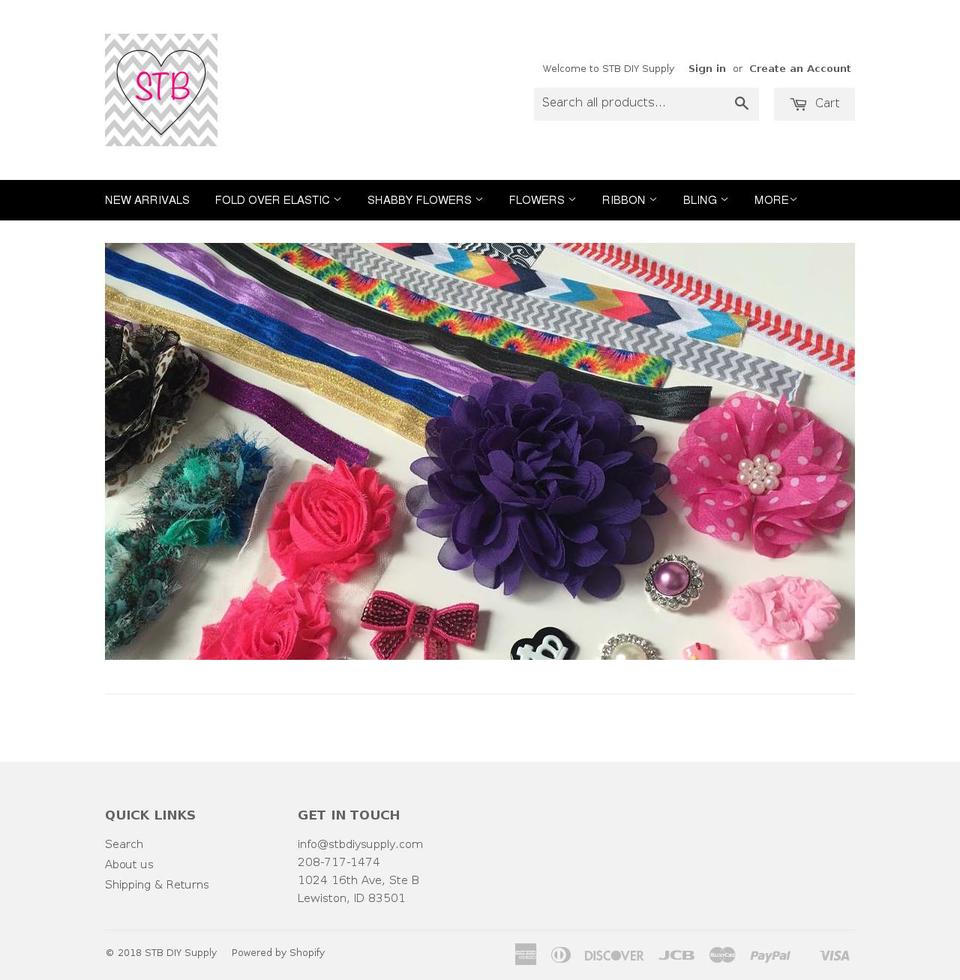 stbdiysupply.com shopify website screenshot
