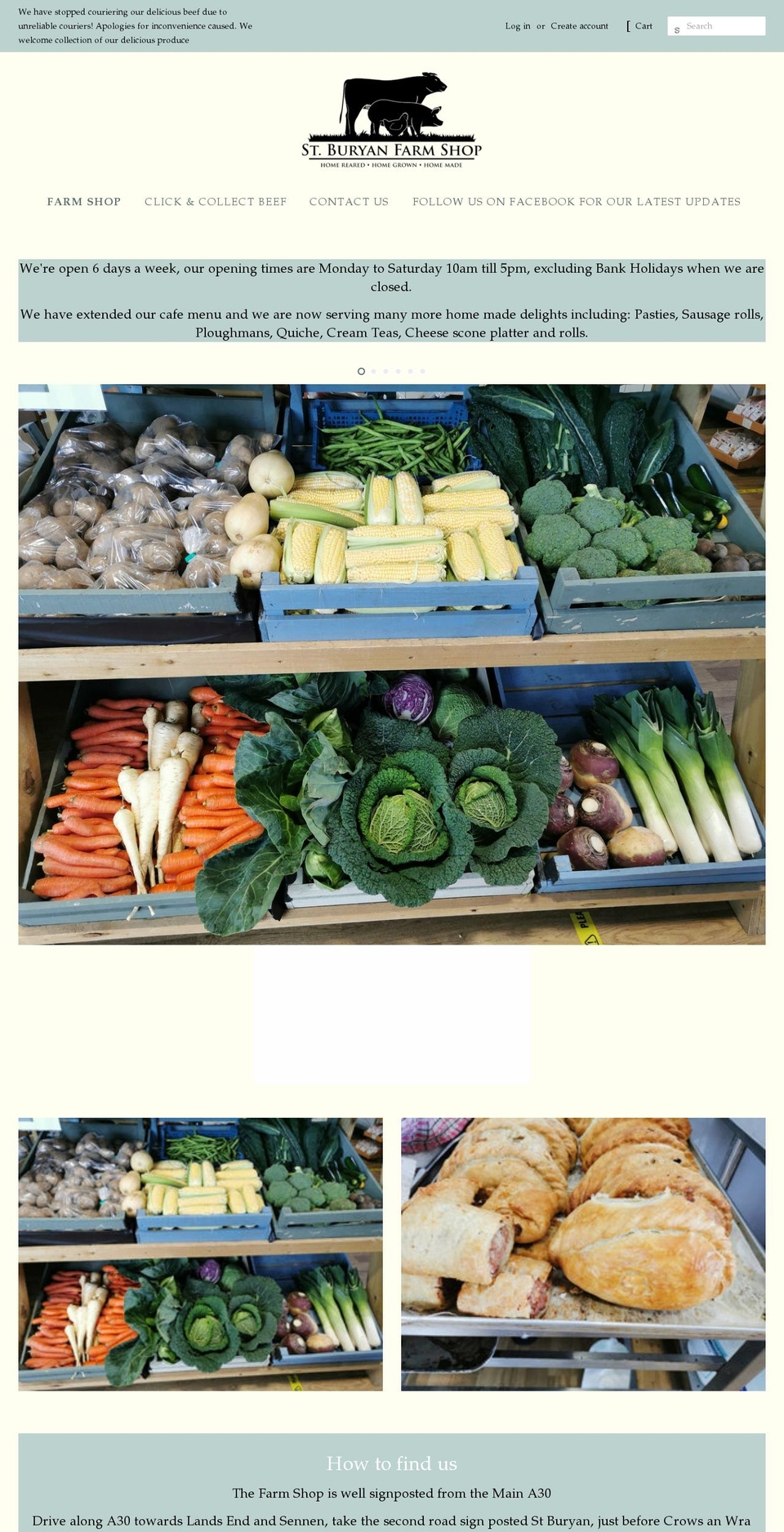 stburyanfarmshop.co.uk shopify website screenshot