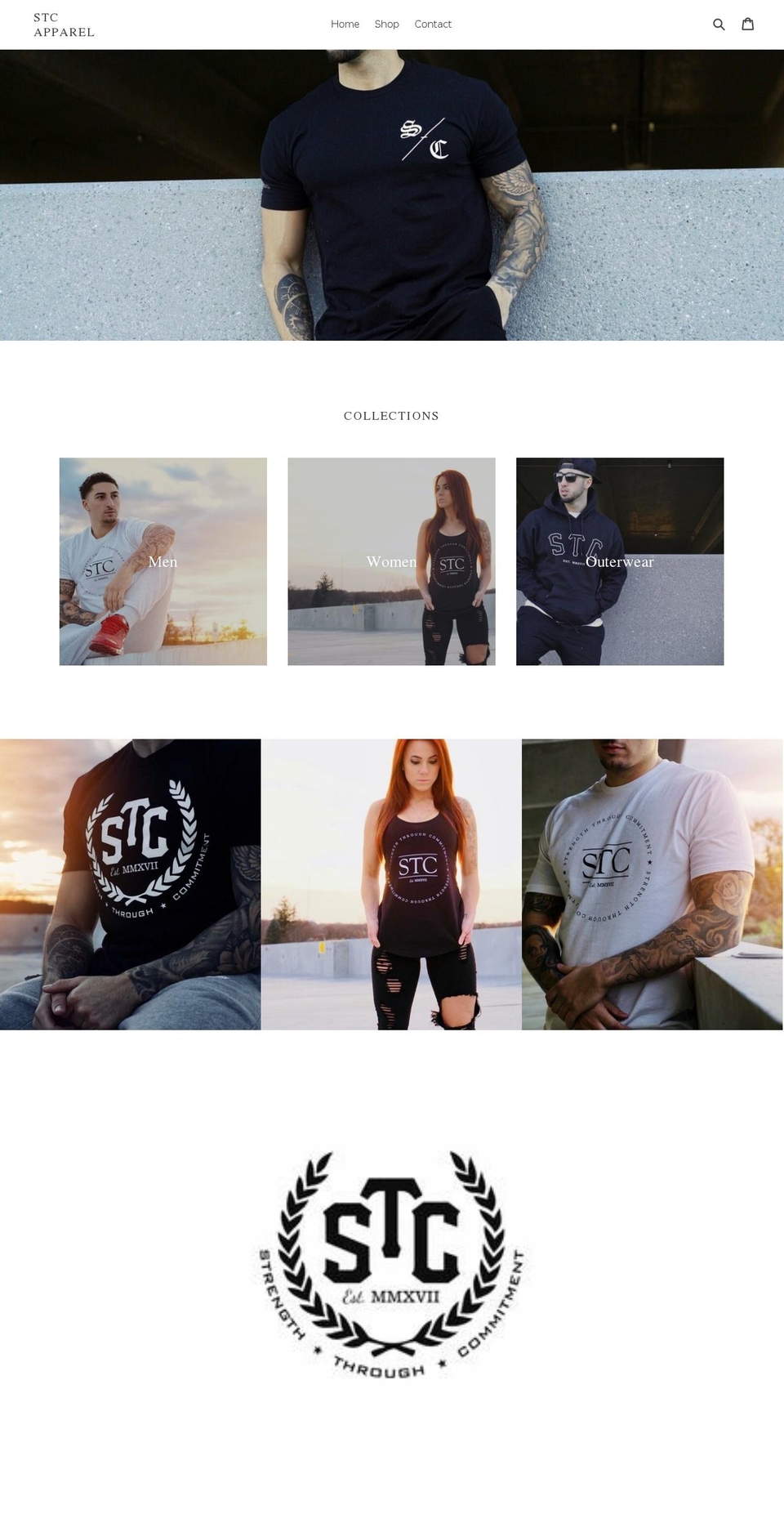 stcapparel.com — Shopify storefront screenshot