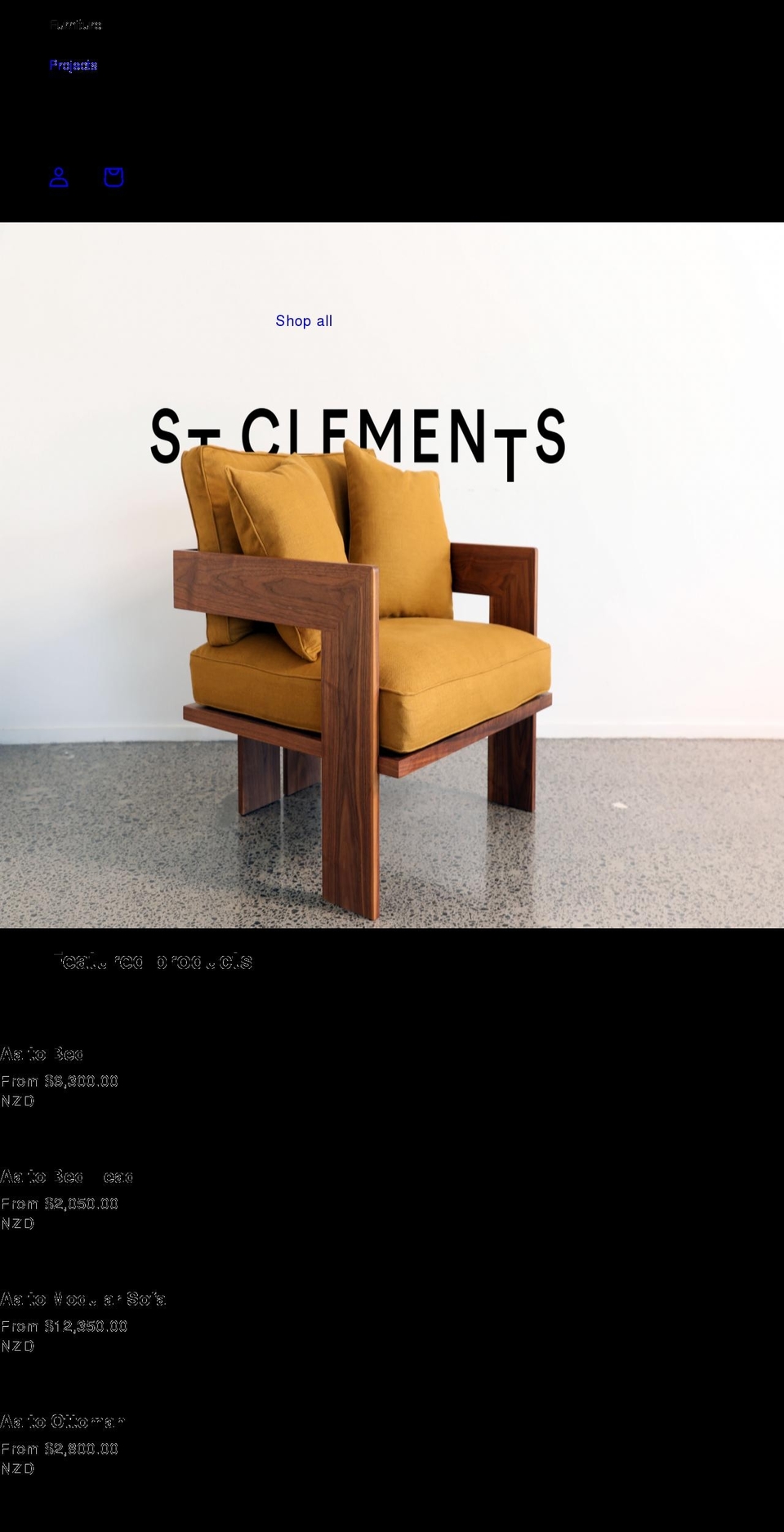 stclements.co.nz shopify website screenshot