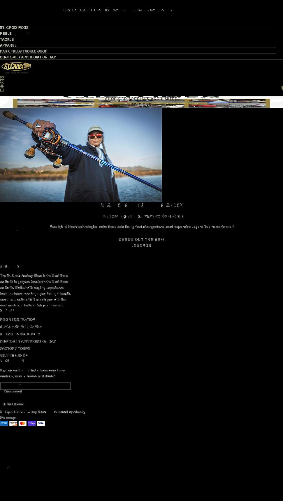 stcroixrodfactorystore.com shopify website screenshot