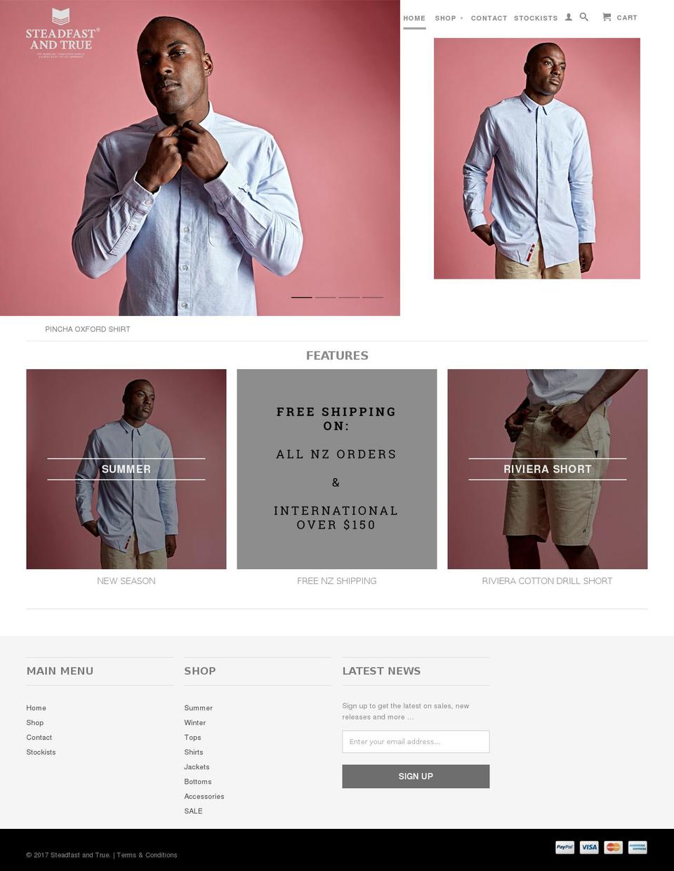 Copy of Retina Shopify theme site example steadfastandtrue.com