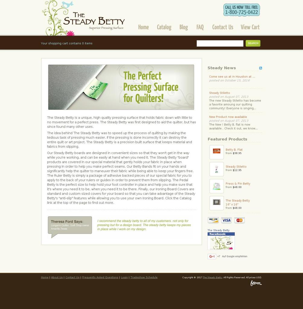 steadybetty.com shopify website screenshot