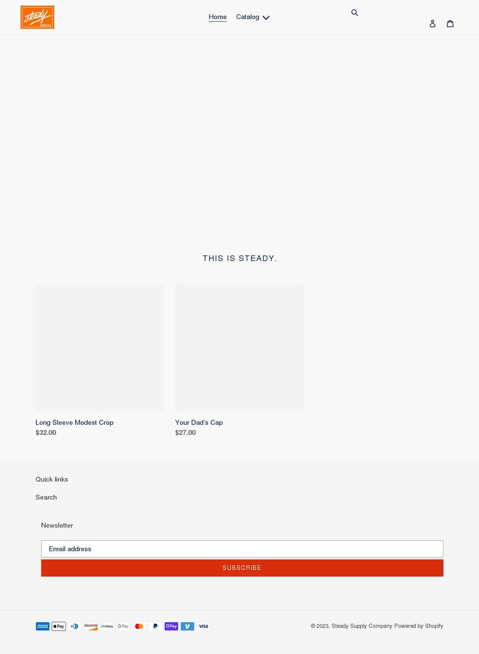 steadysupplycompany.com shopify website screenshot