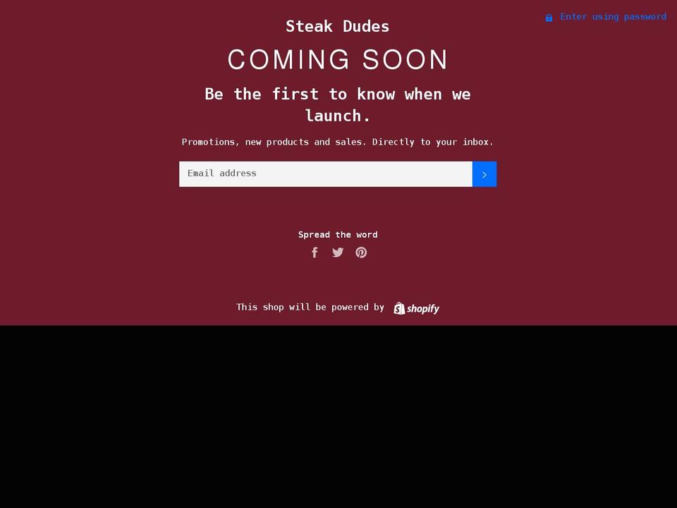 steak-dudes.myshopify.com shopify website screenshot