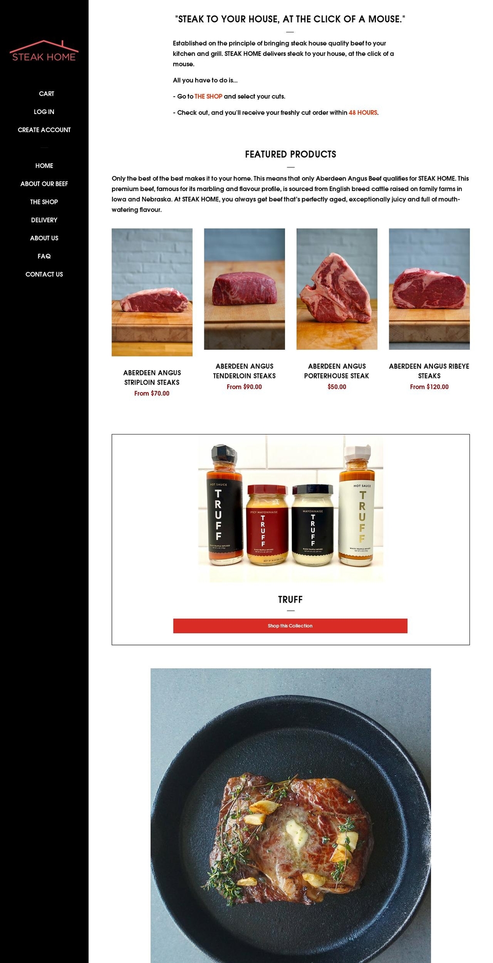 steakhome.myshopify.com shopify website screenshot