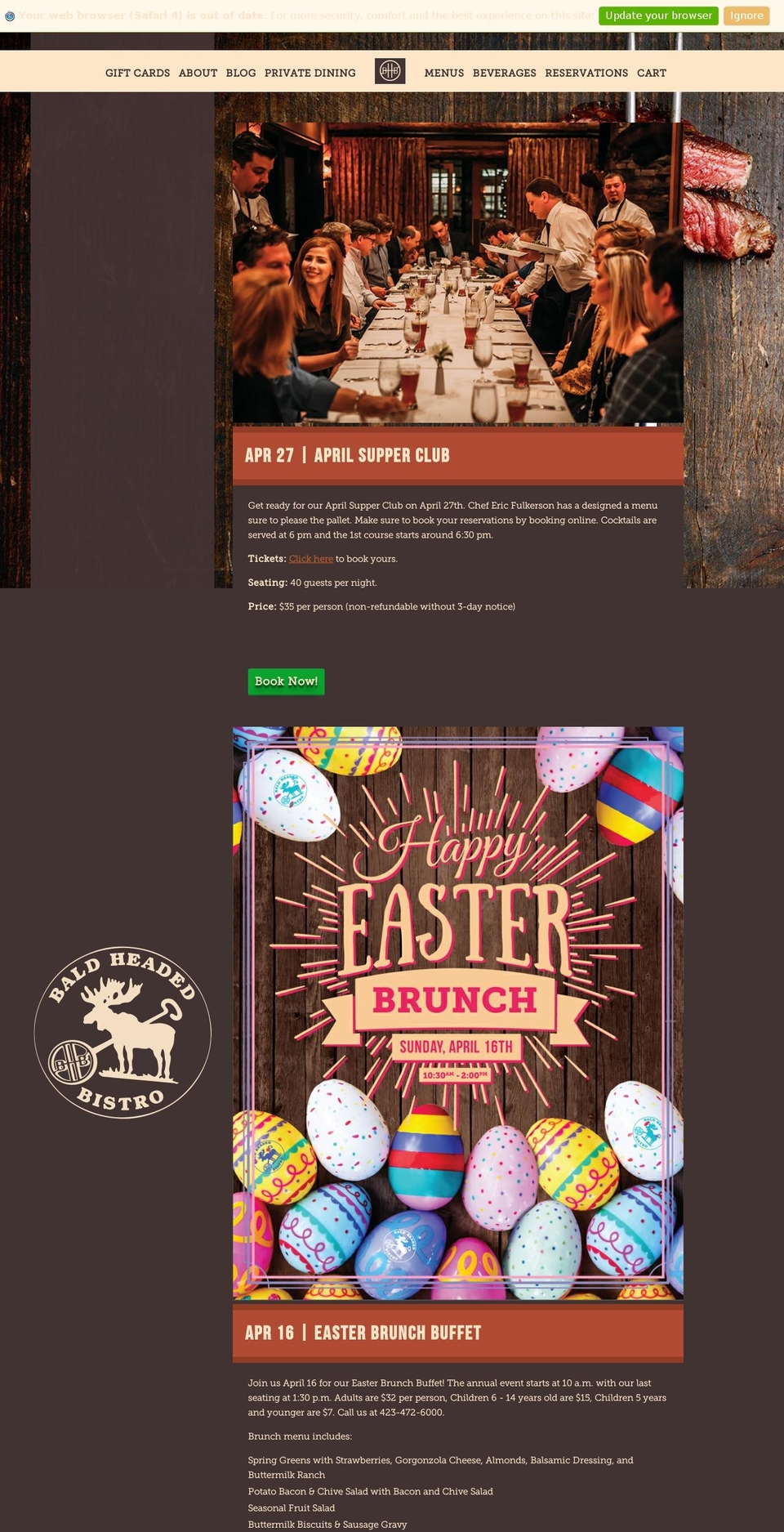 3\/2\/17 Bald Headed Bistro Shopify theme site example steakhousechattanooga.com