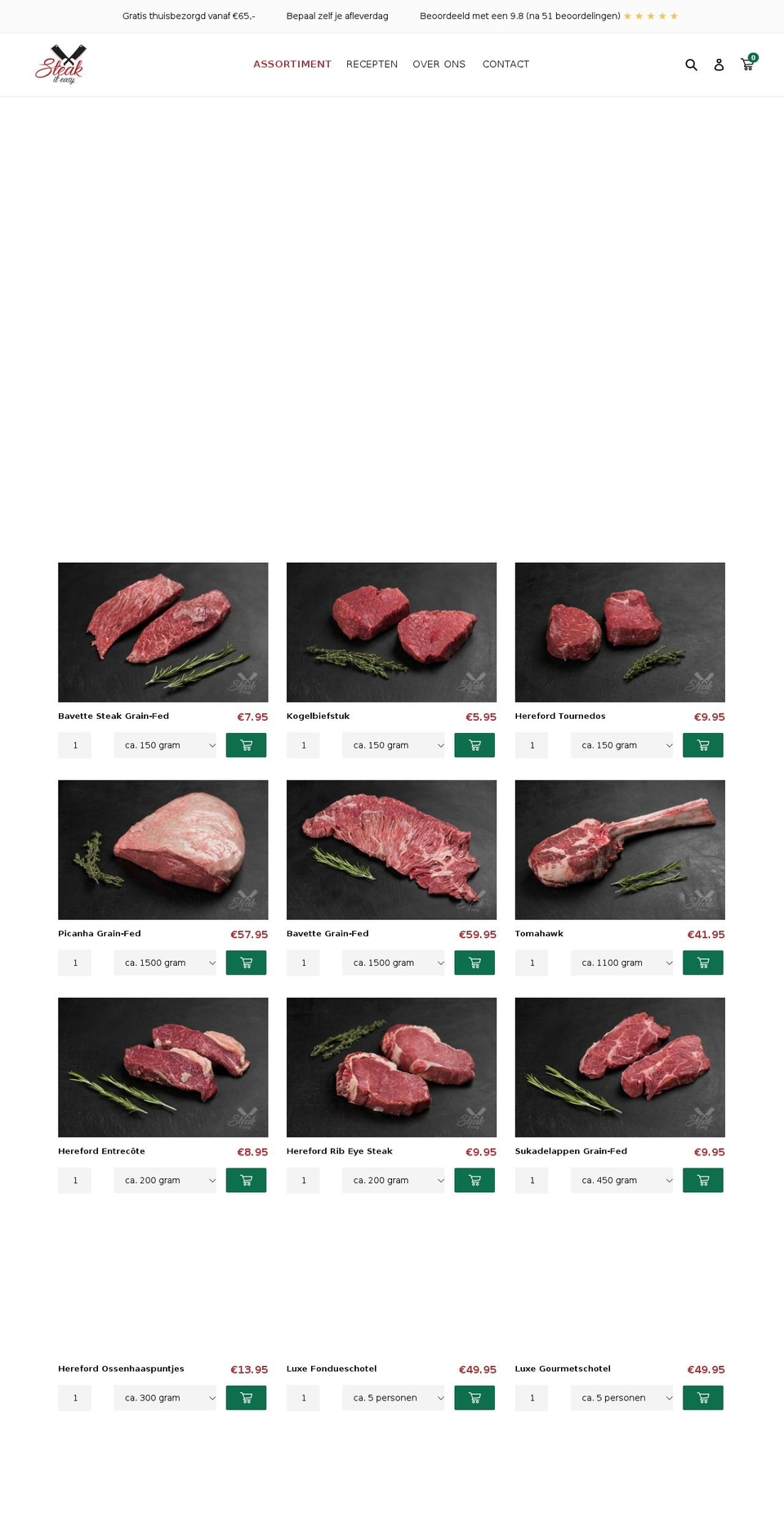 steakiteasy.nl shopify website screenshot