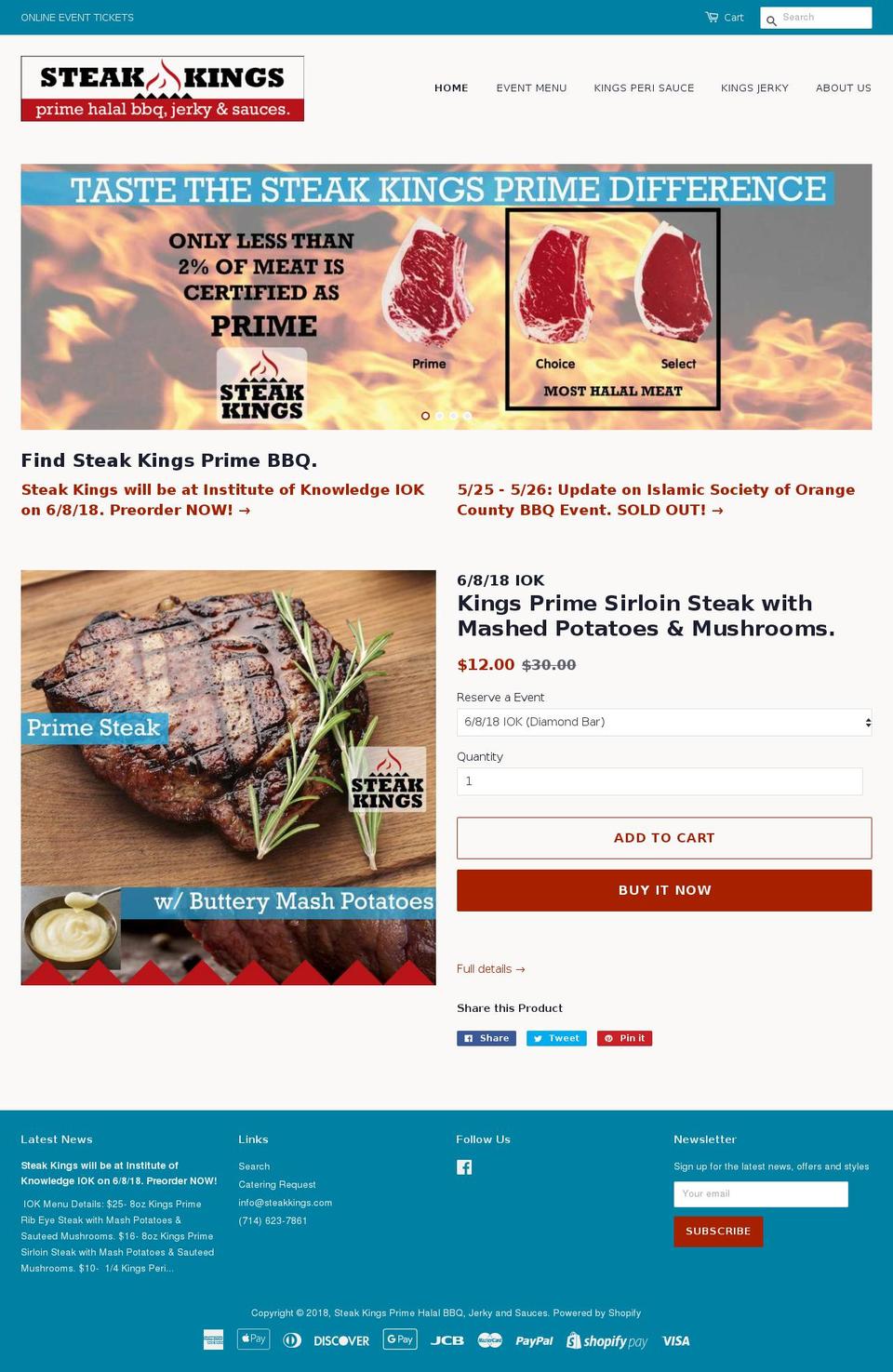 steakkings.com — Shopify storefront screenshot