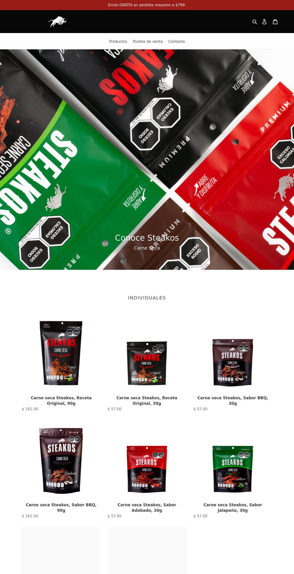 steakos.com shopify website screenshot