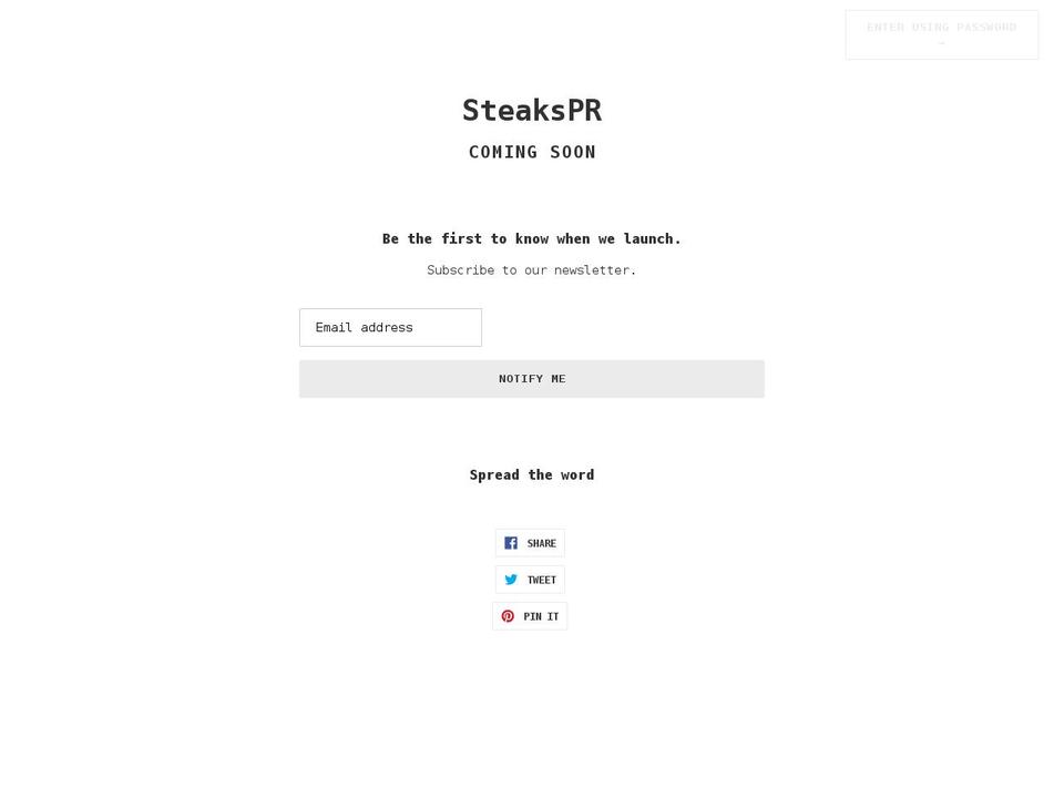 steakpr.com shopify website screenshot