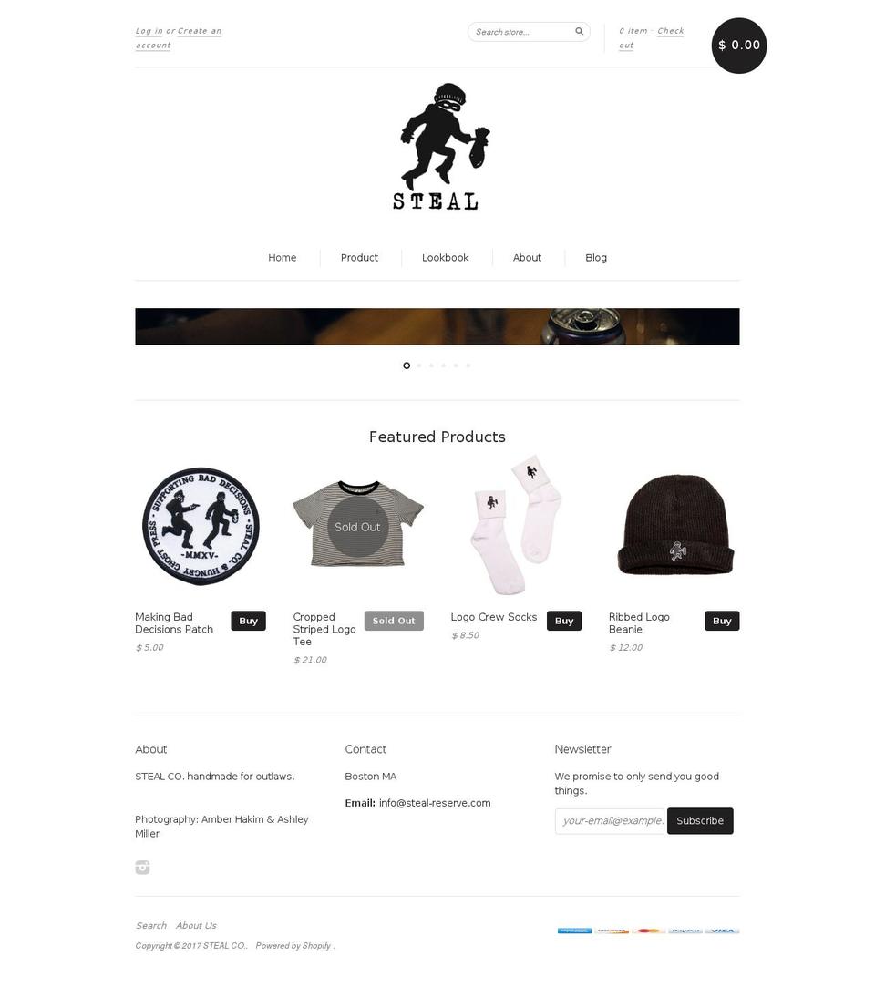 steal-reserve.com shopify website screenshot