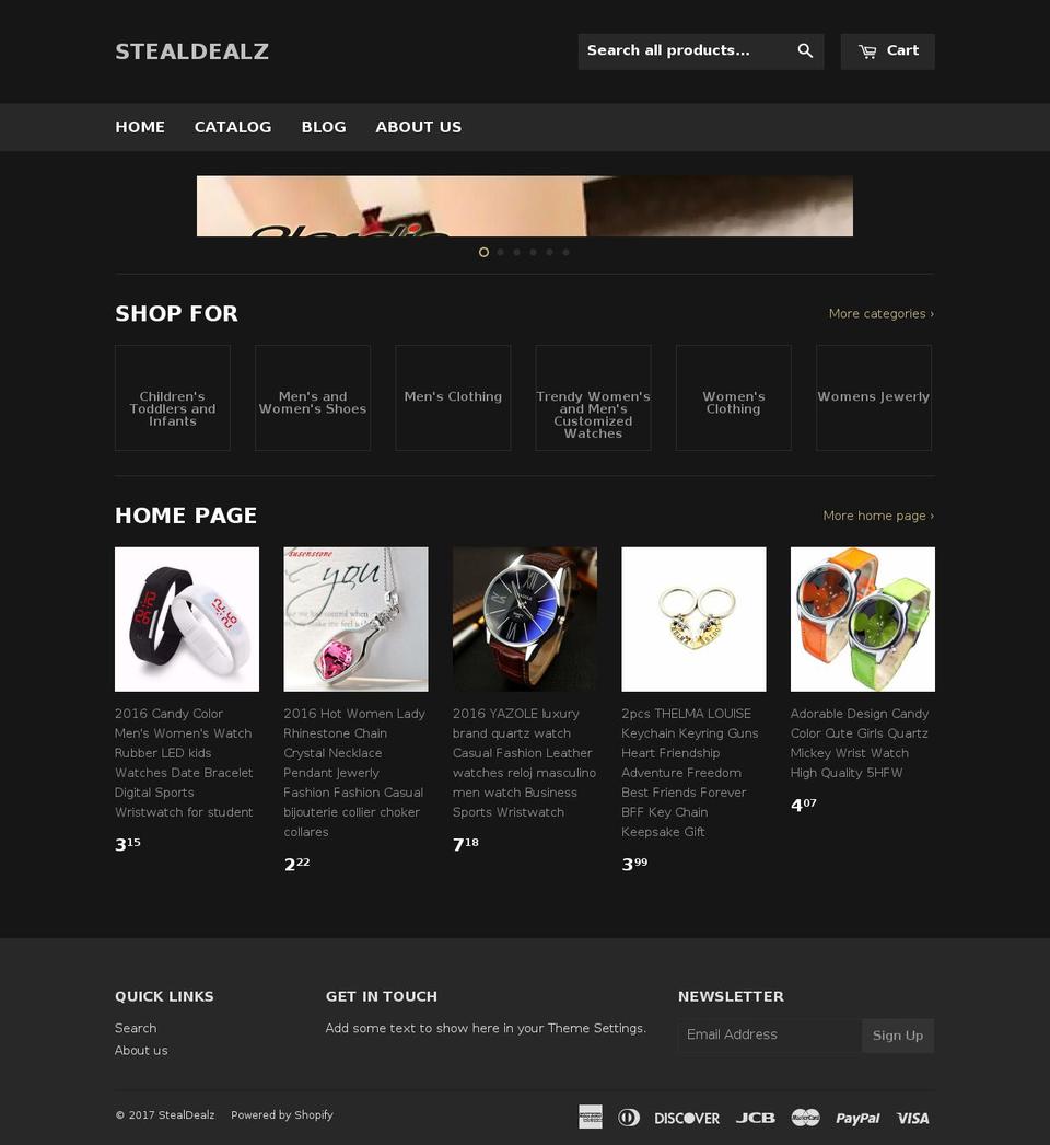 stealdealz.com shopify website screenshot
