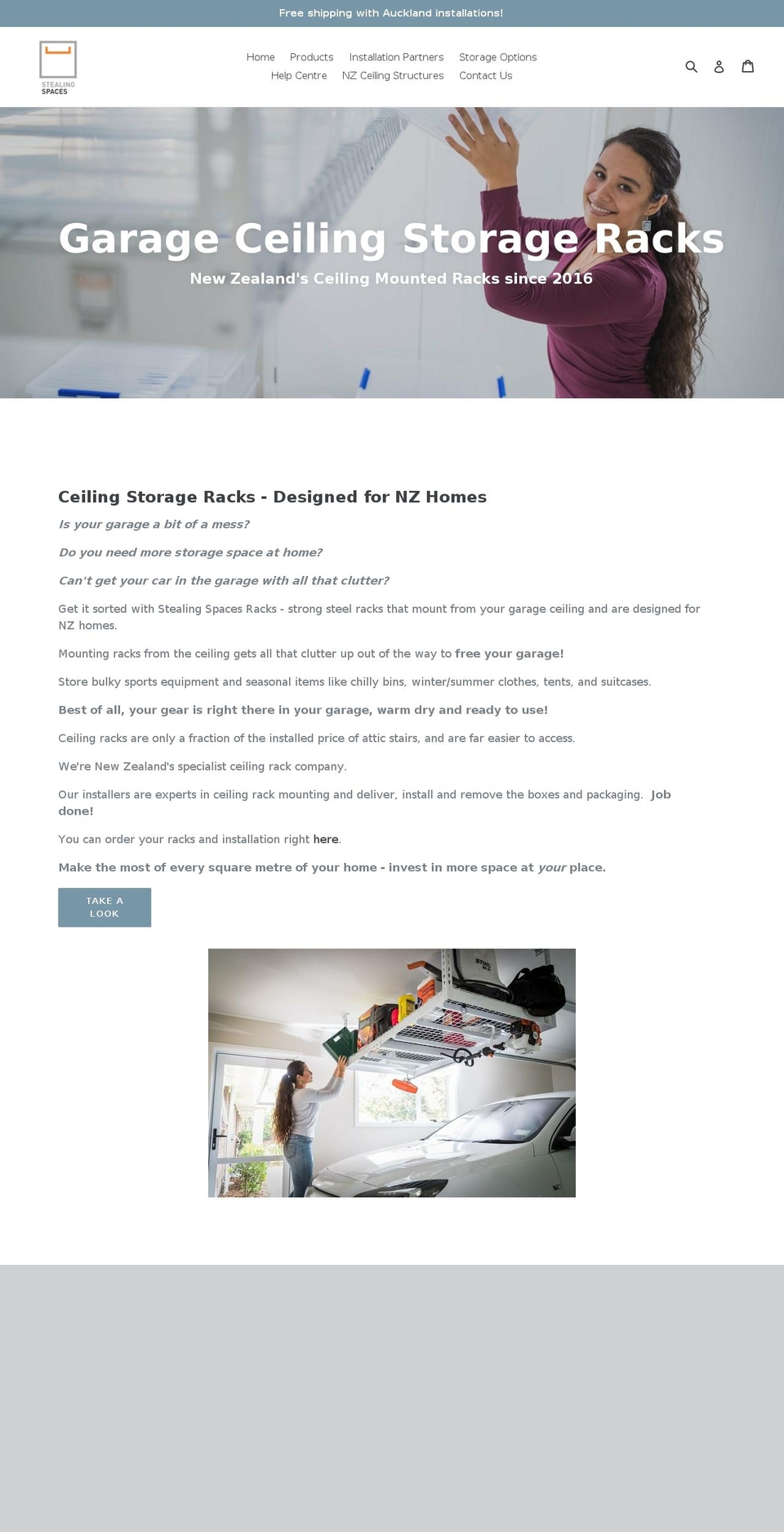 stealingspace.com shopify website screenshot