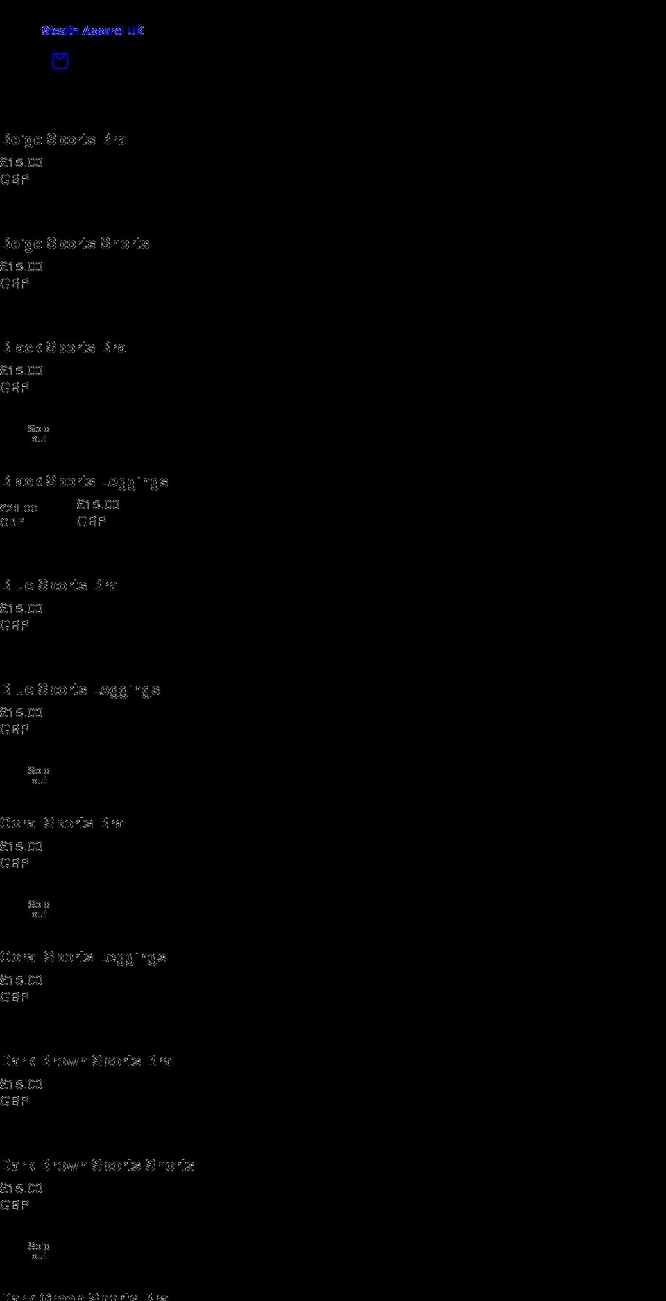 stealthappareluk.com shopify website screenshot