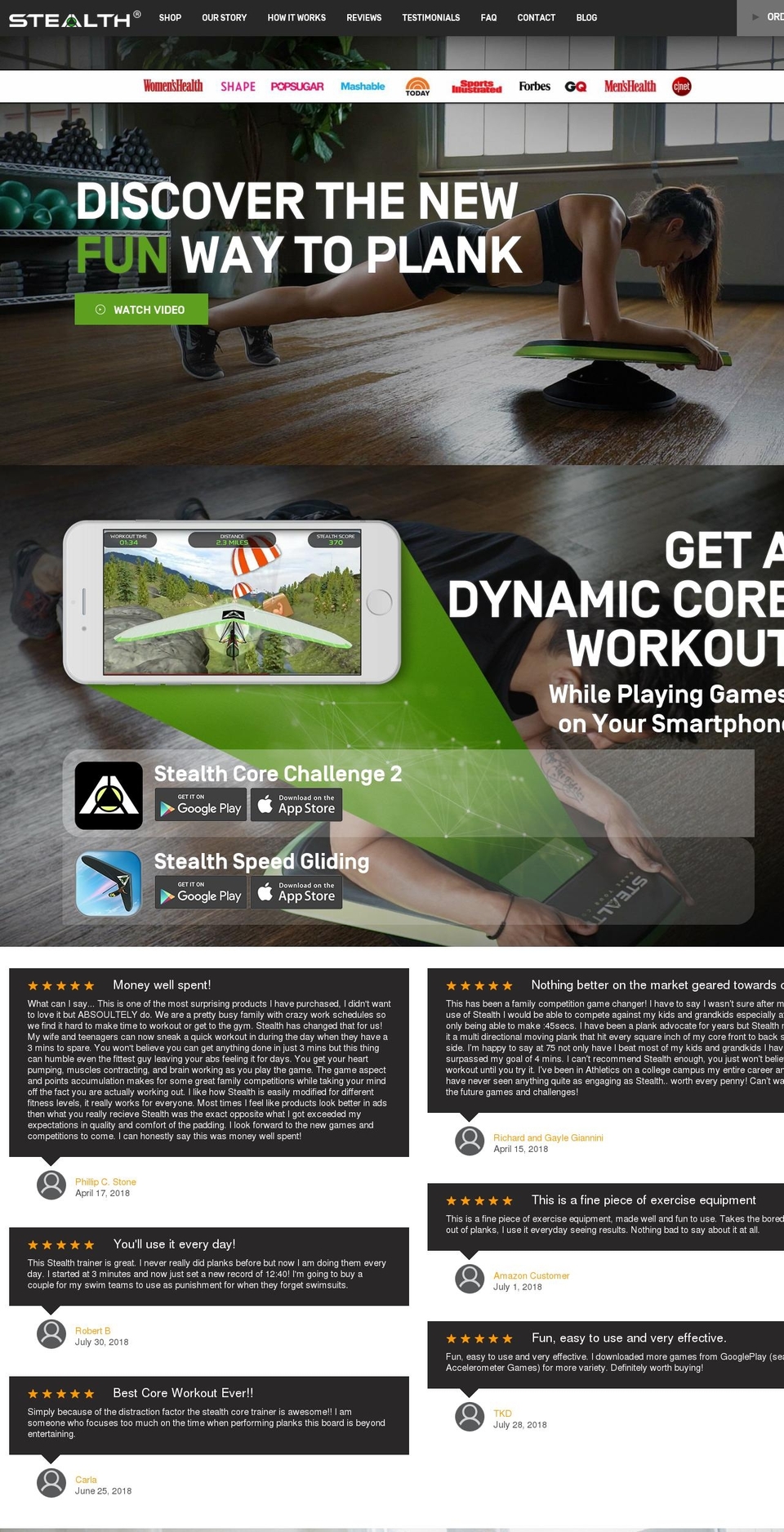 Homepage Update (App section) Shopify theme site example stealthcoretrainer.com