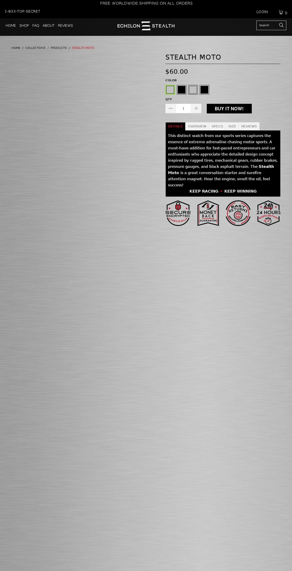 ECHΞLON STEΛLTH Shopify theme site example stealthmoto.com