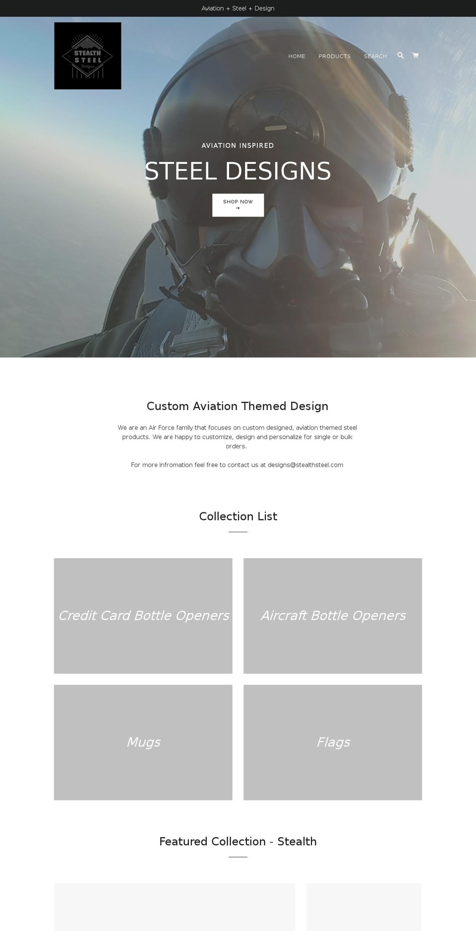 stealthsteel.com — Shopify storefront screenshot
