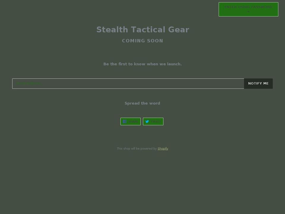 stealthtacticalgear.com — Shopify storefront screenshot