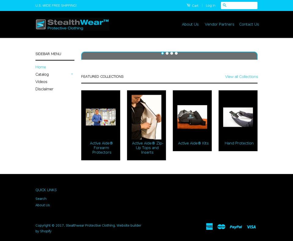 stealthwearclothing.com shopify website screenshot