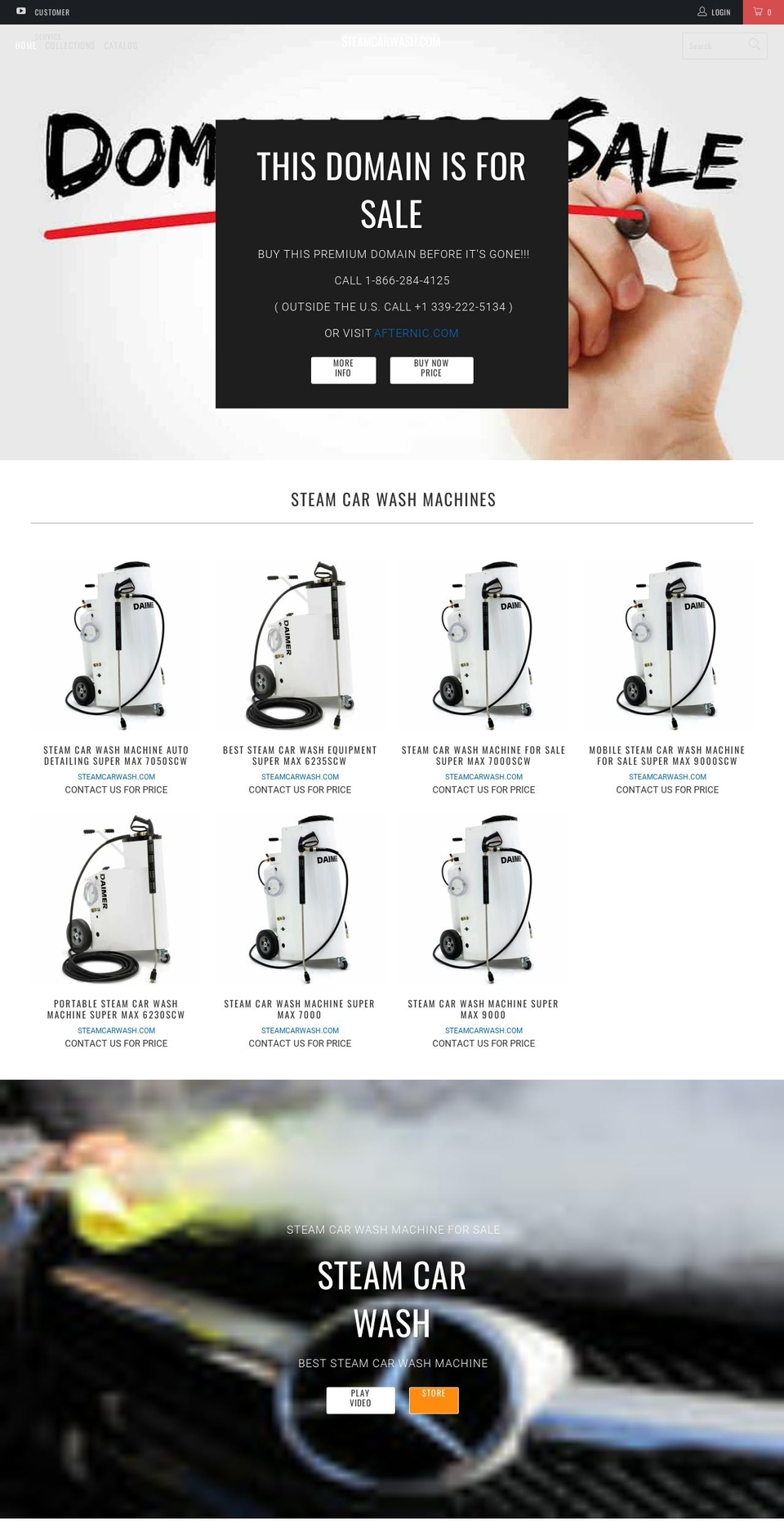 steamcarwash.ca shopify website screenshot