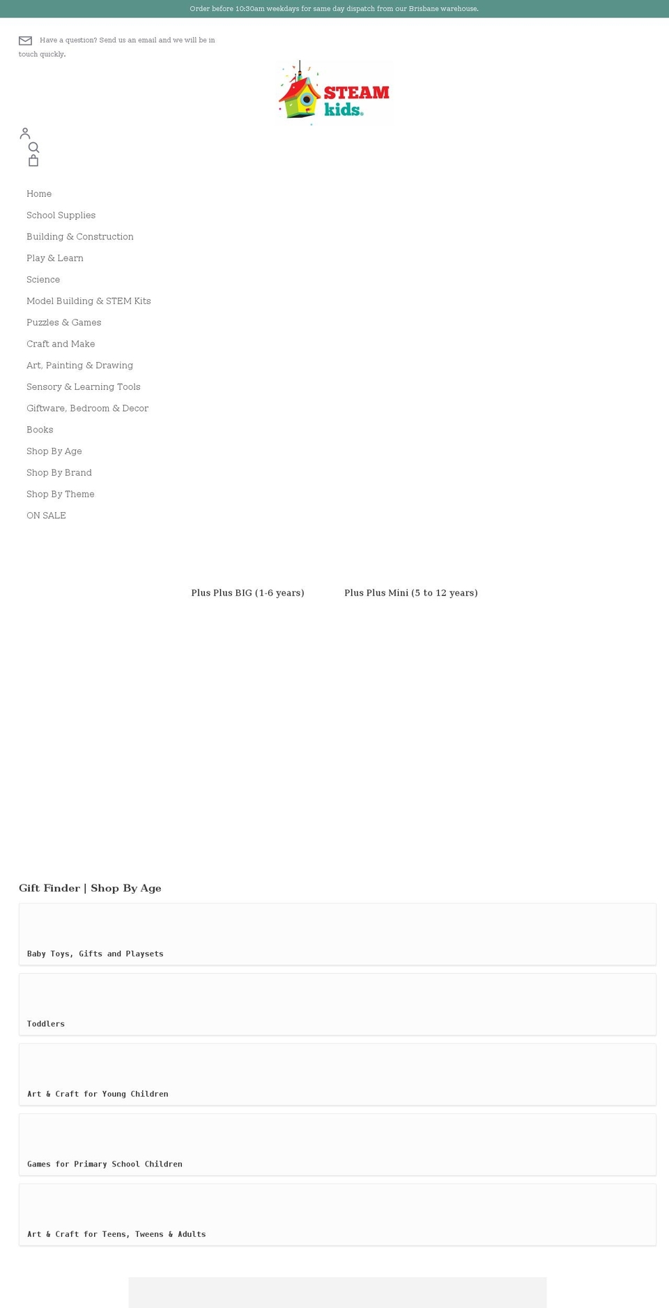 New 2016 Theme Shopify theme site example steamkids.com.au