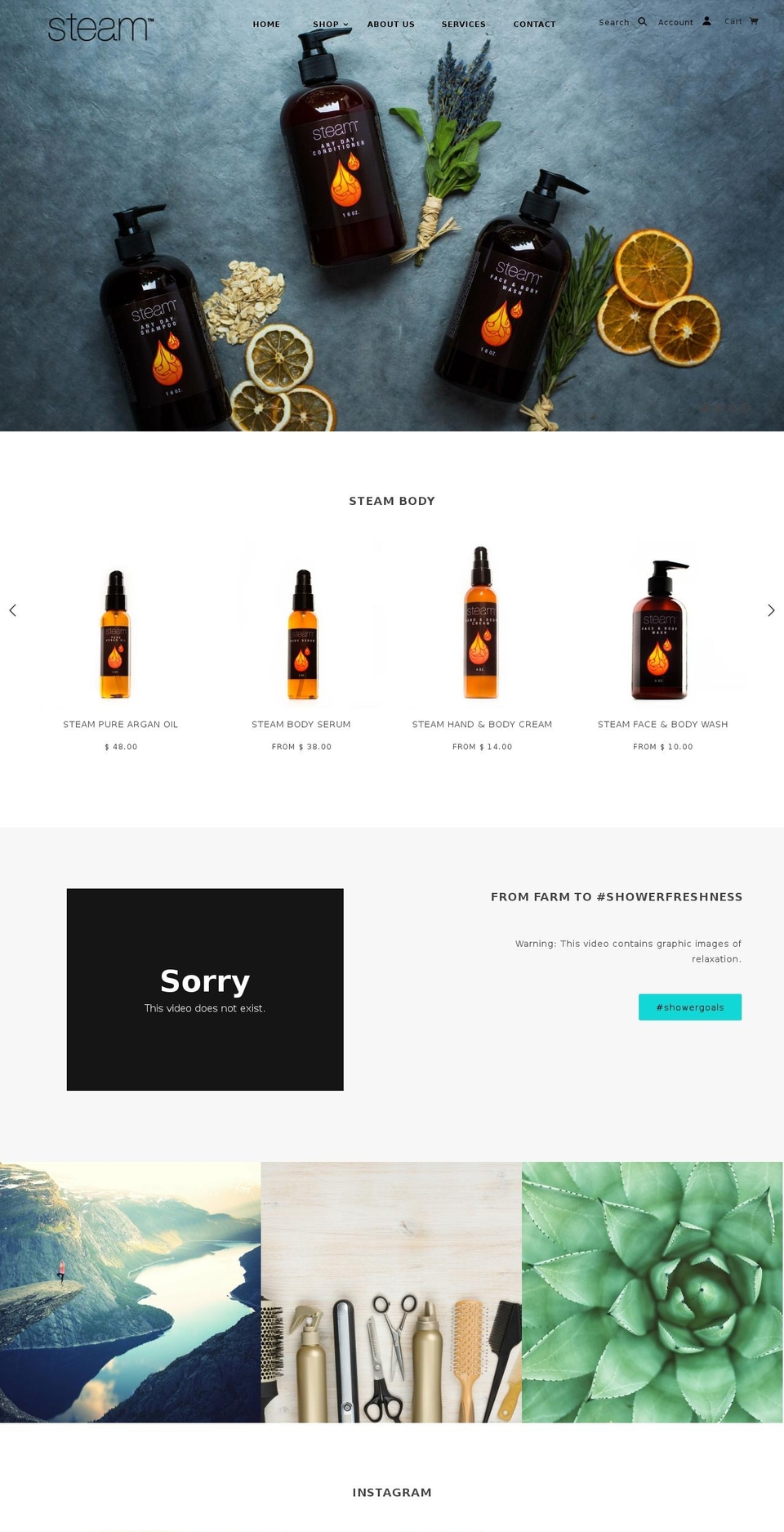 steamproducts.com — Shopify storefront screenshot