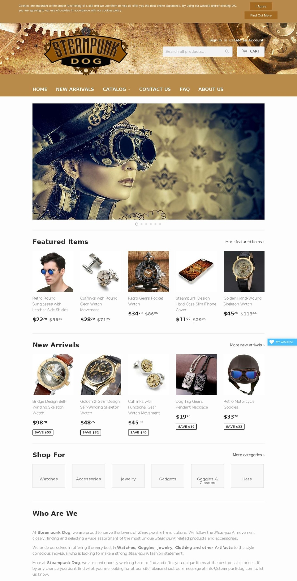 steampunkdog.com — Shopify storefront screenshot