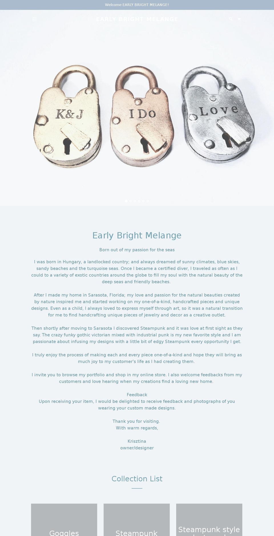 steampunkmelange.com — Shopify storefront screenshot