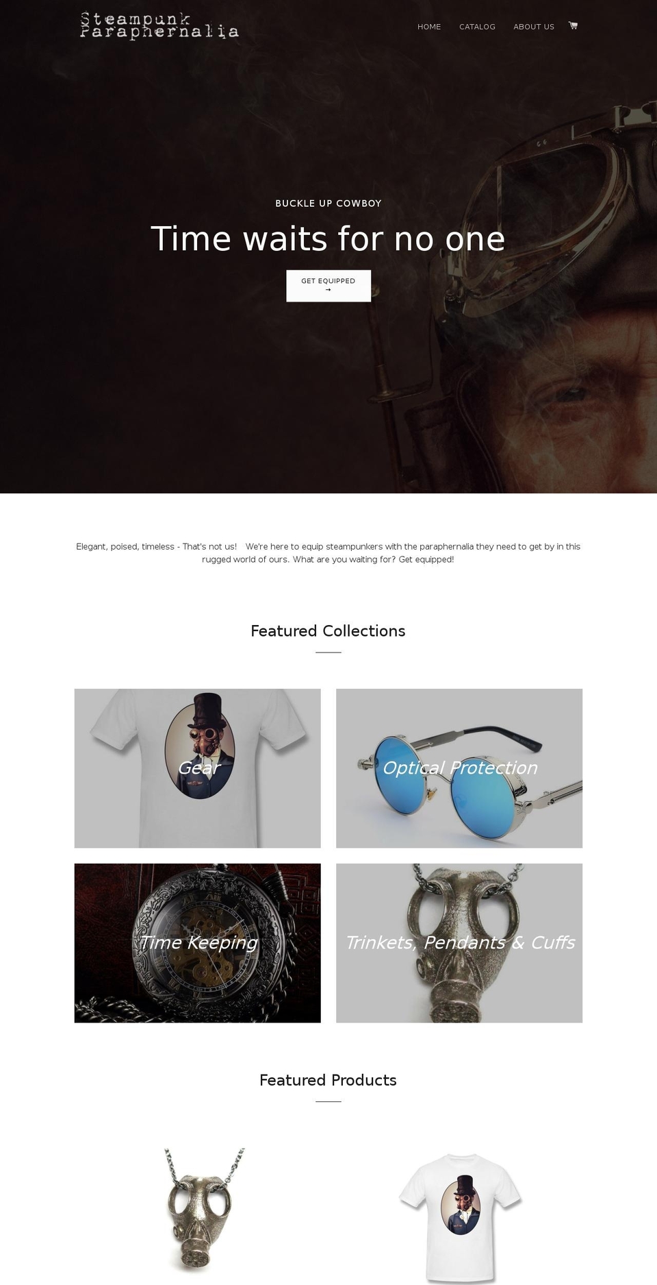 steampunkparaphernalia.com shopify website screenshot