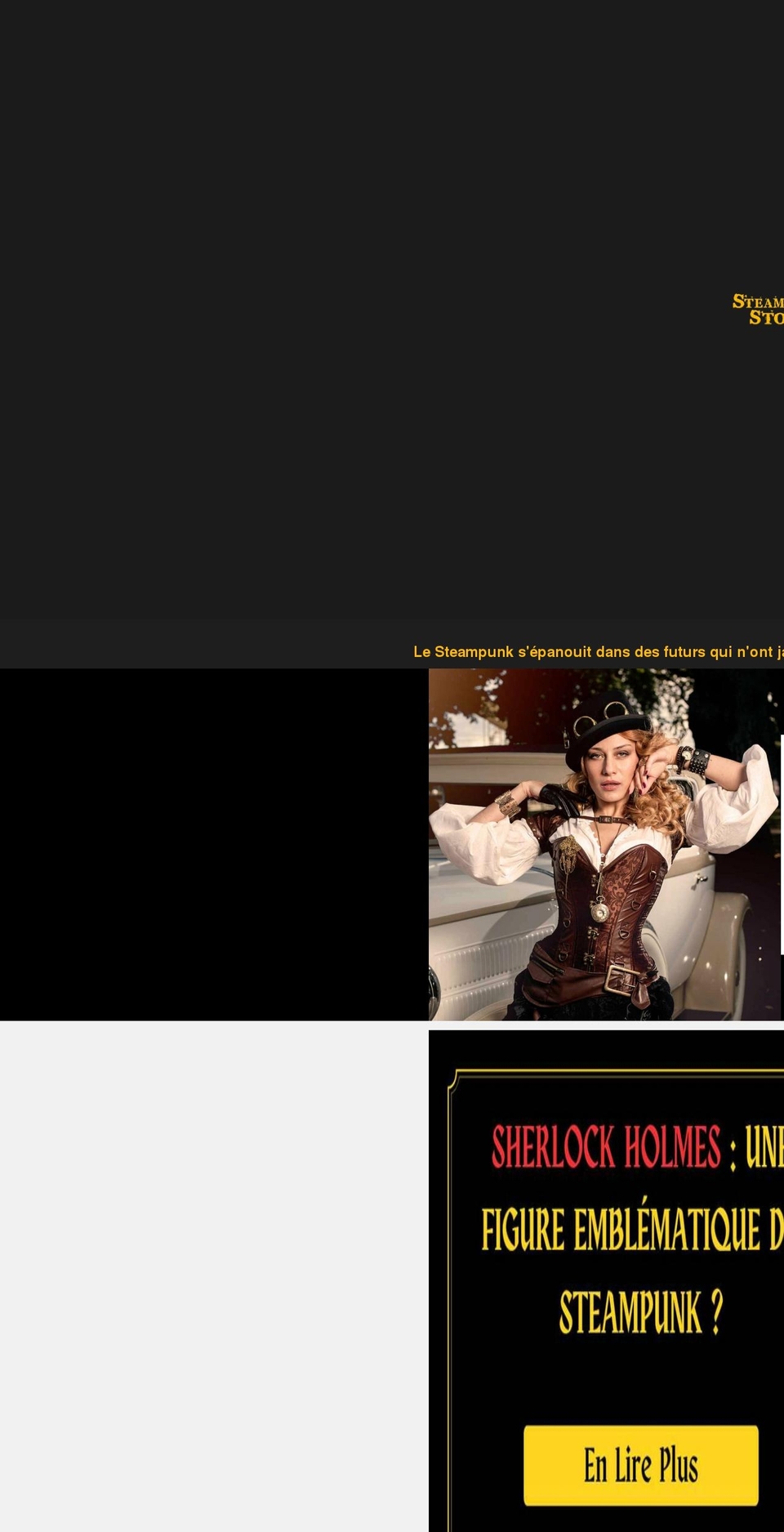 steampunkstore.fr shopify website screenshot