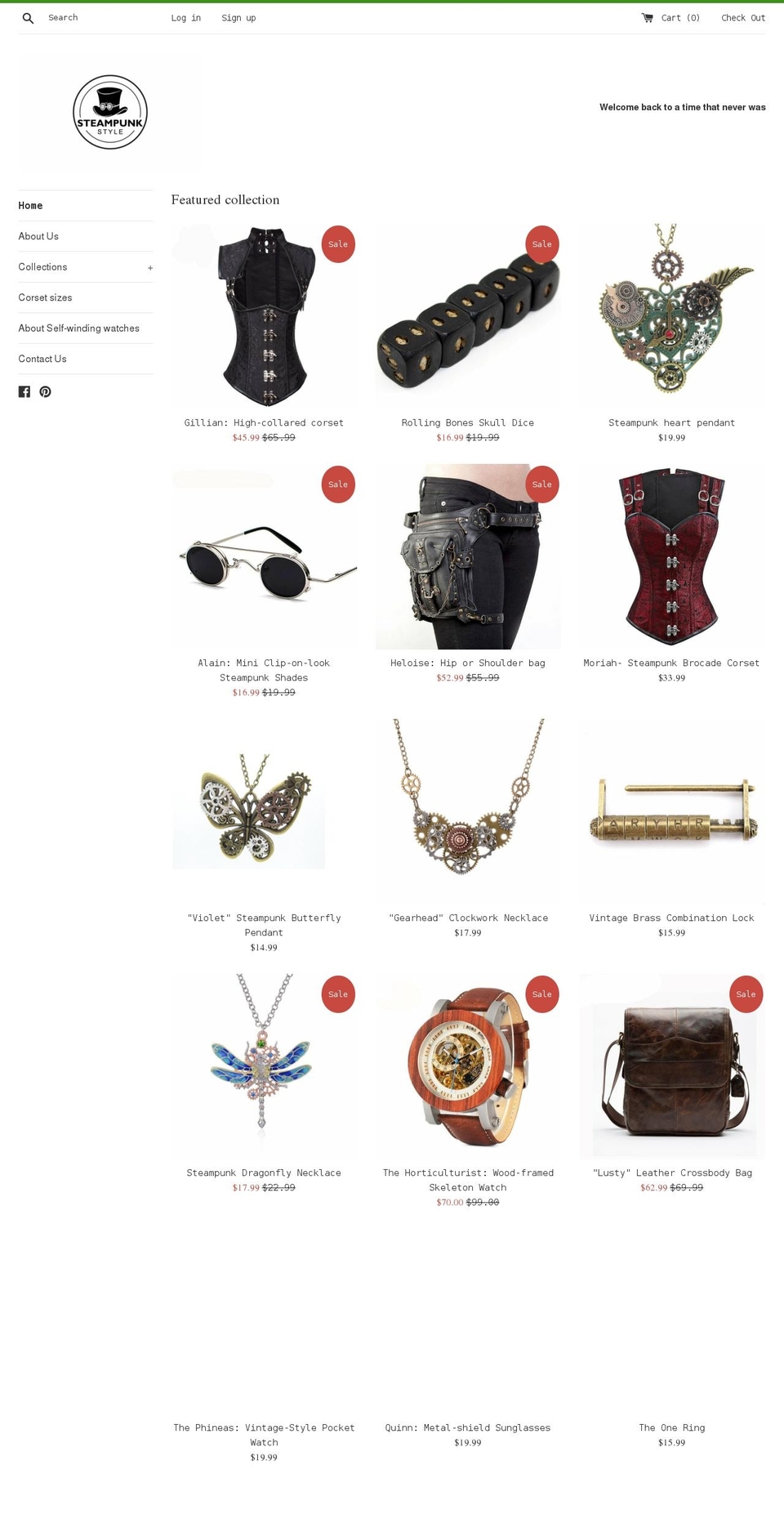 steampunkstyle.shop shopify website screenshot