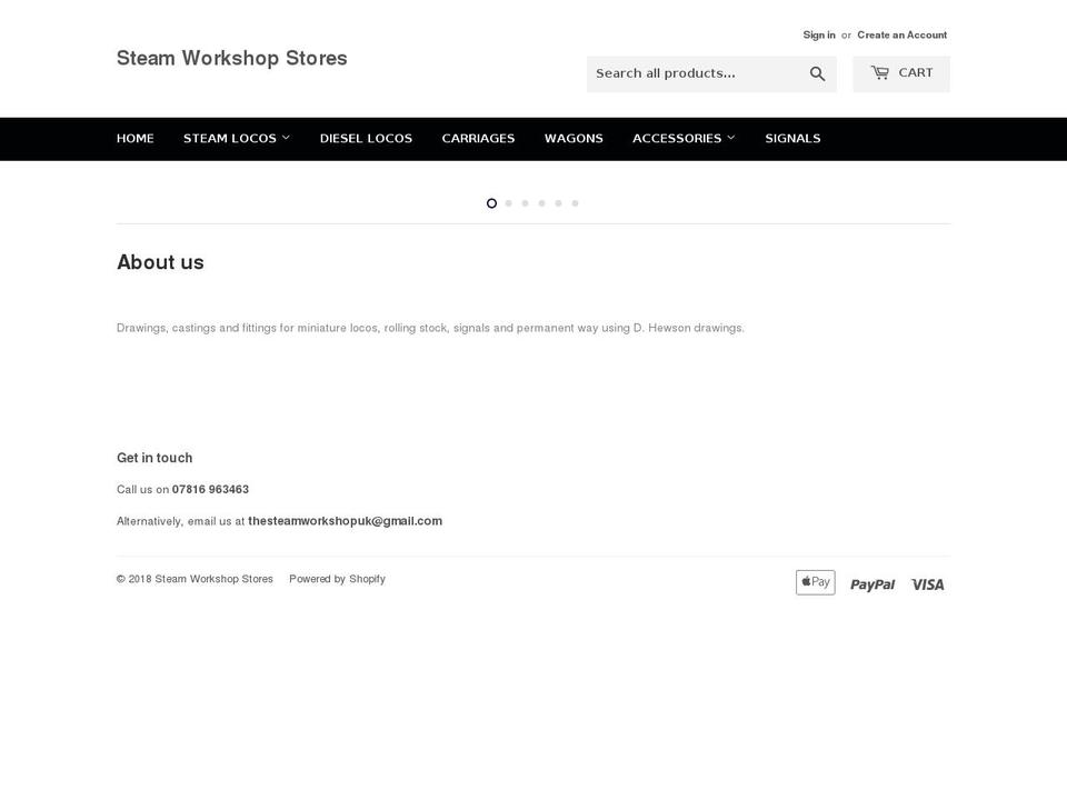 steamworkshopstores.com — Shopify storefront screenshot