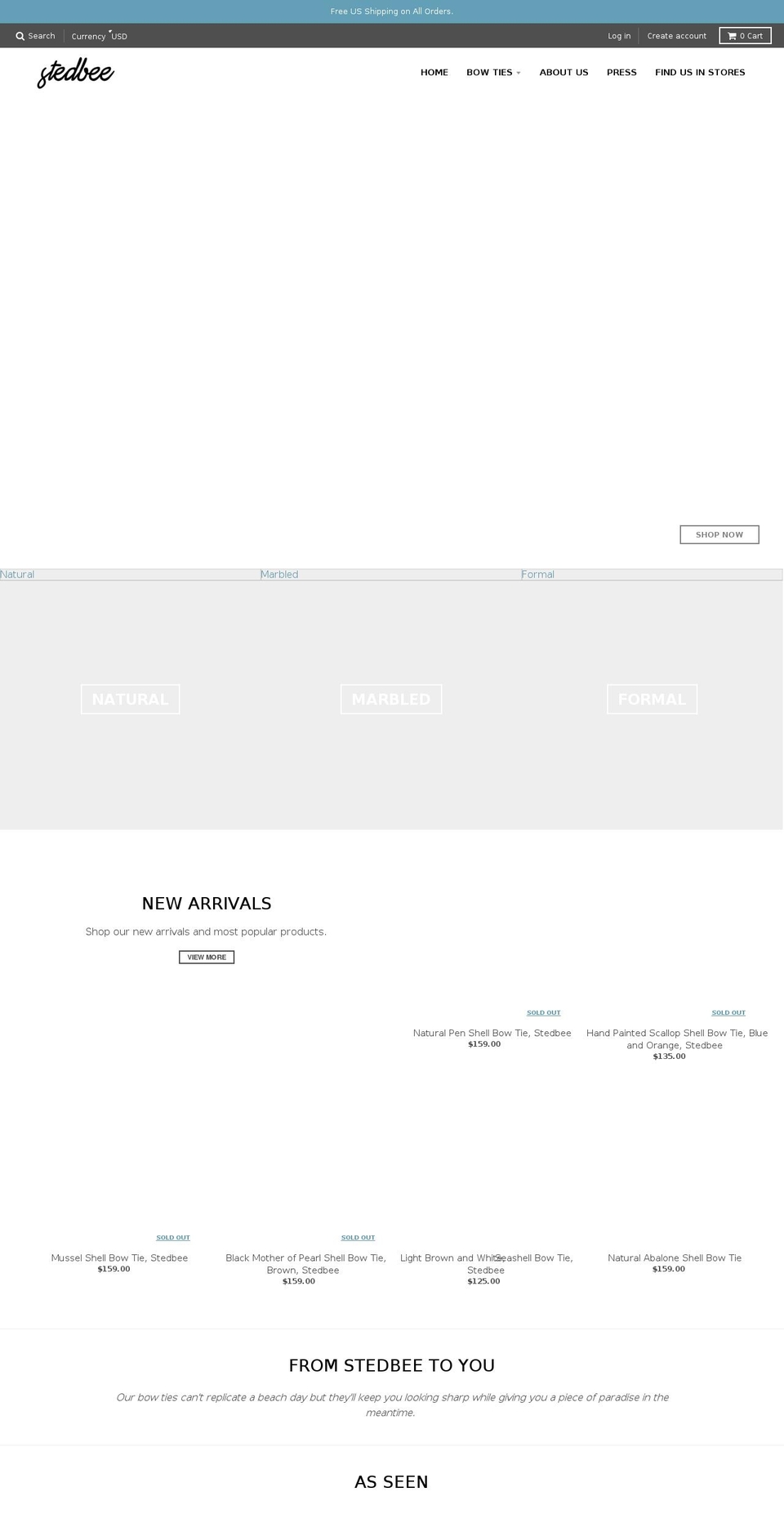 stedbee.com — Shopify storefront screenshot