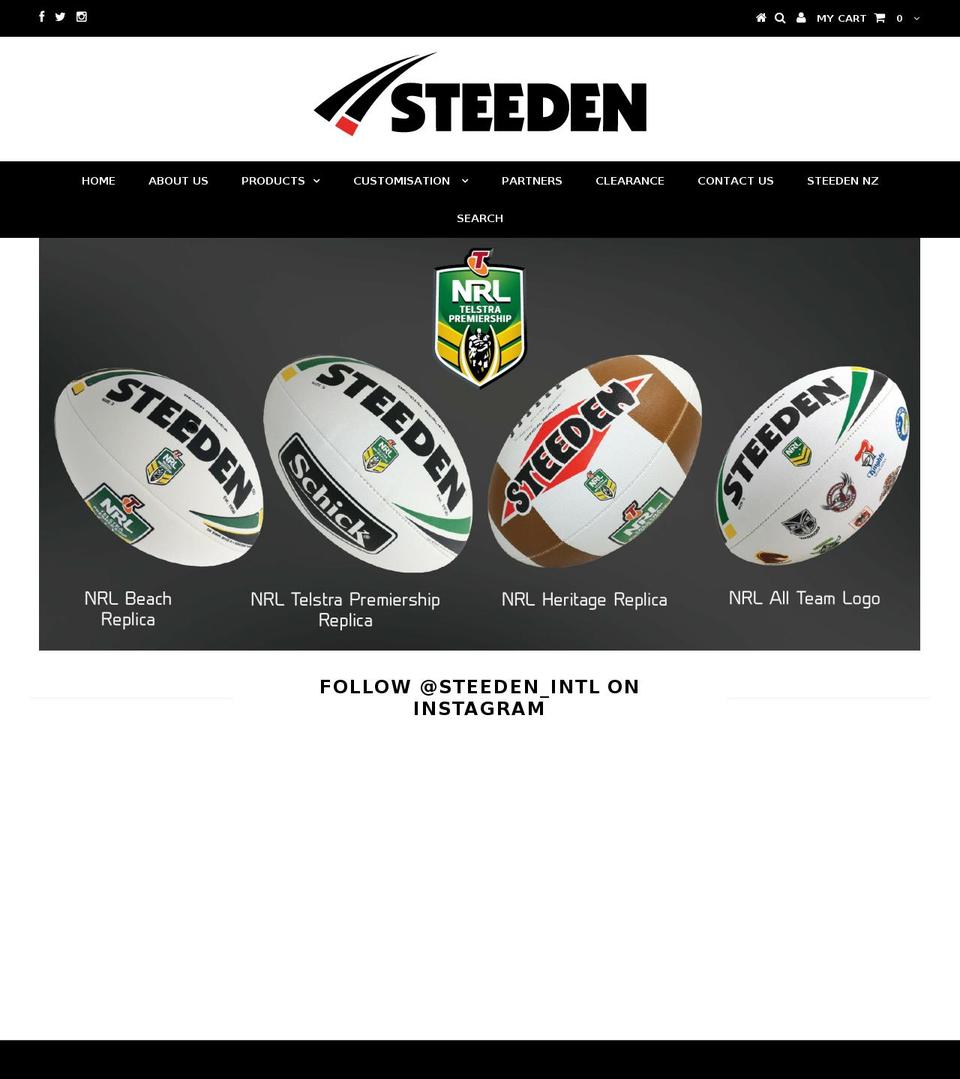 steeden.com.au shopify website screenshot