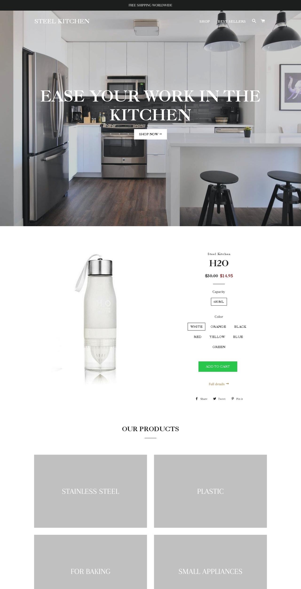 steel-kitchen.com — Shopify storefront screenshot