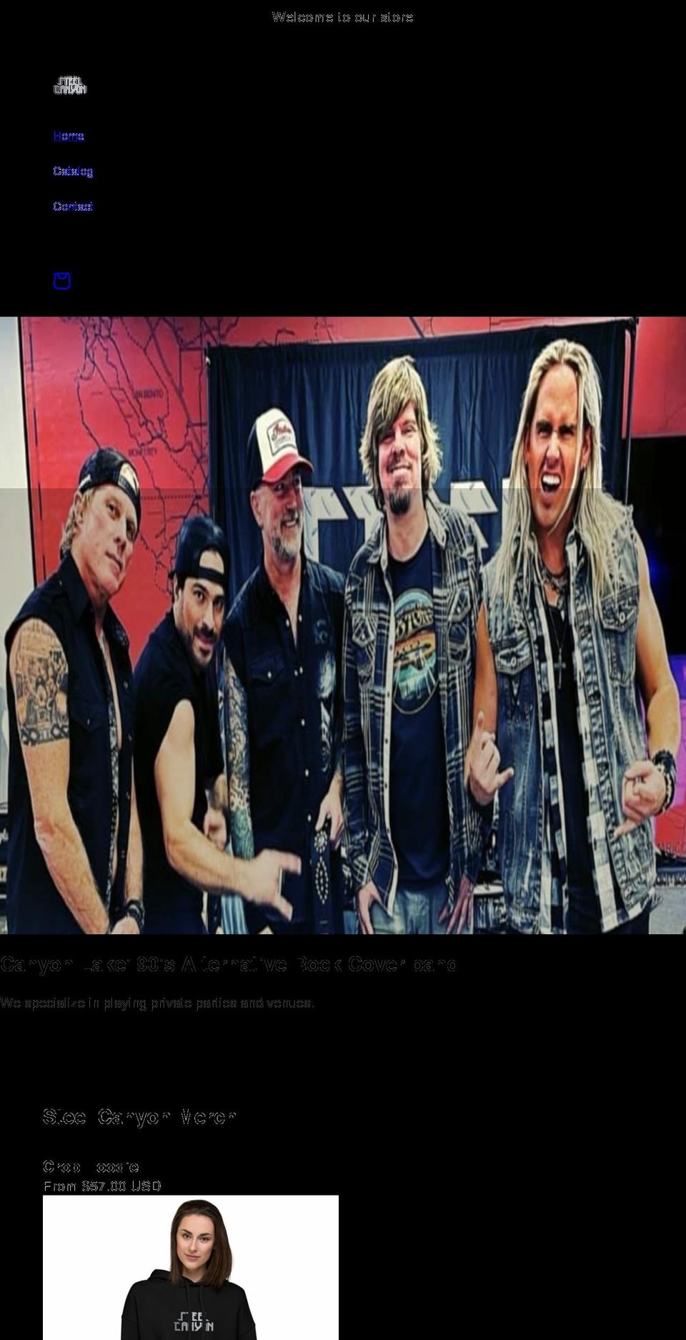 steelcanyonband.com shopify website screenshot