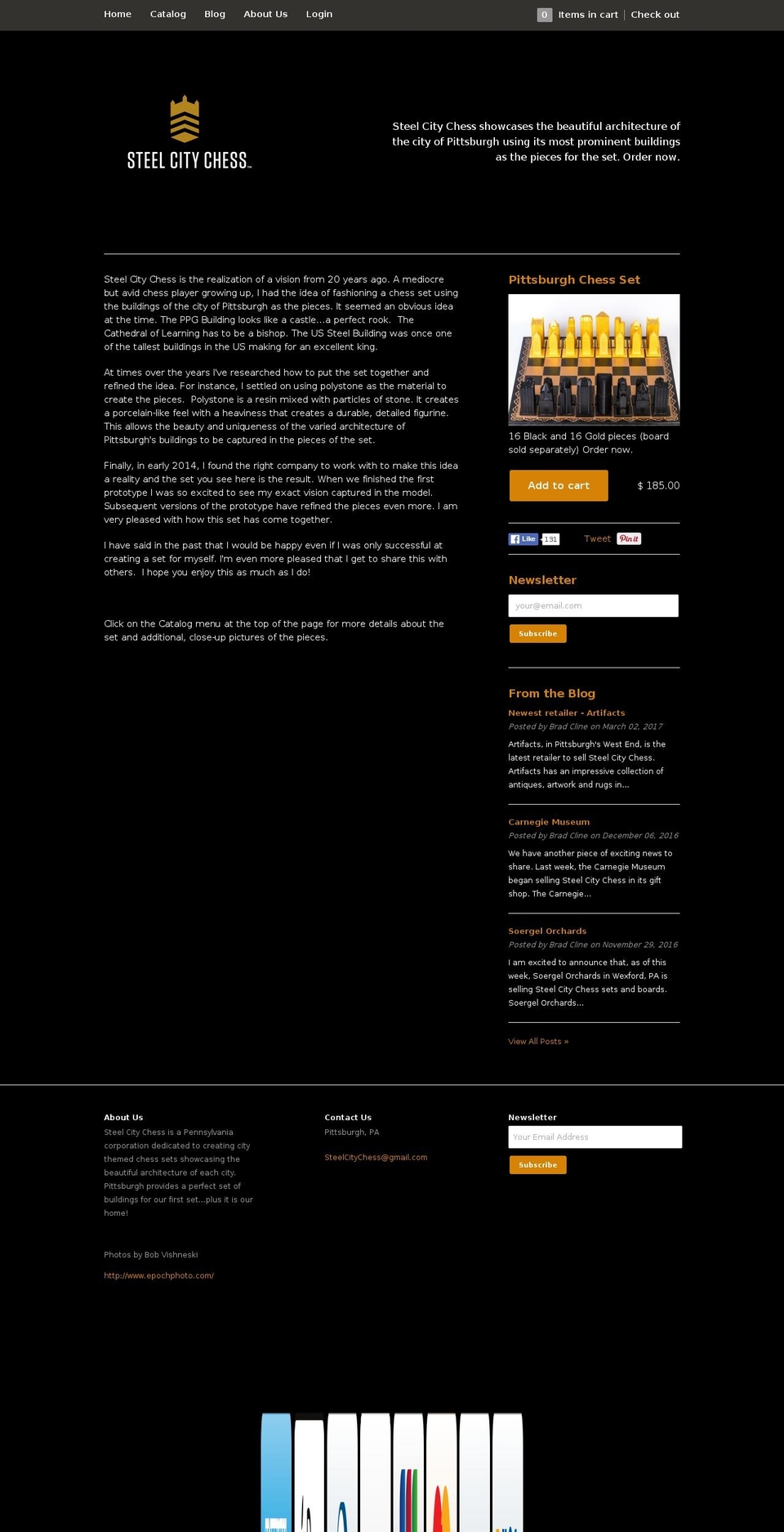 steelcitychess.com shopify website screenshot