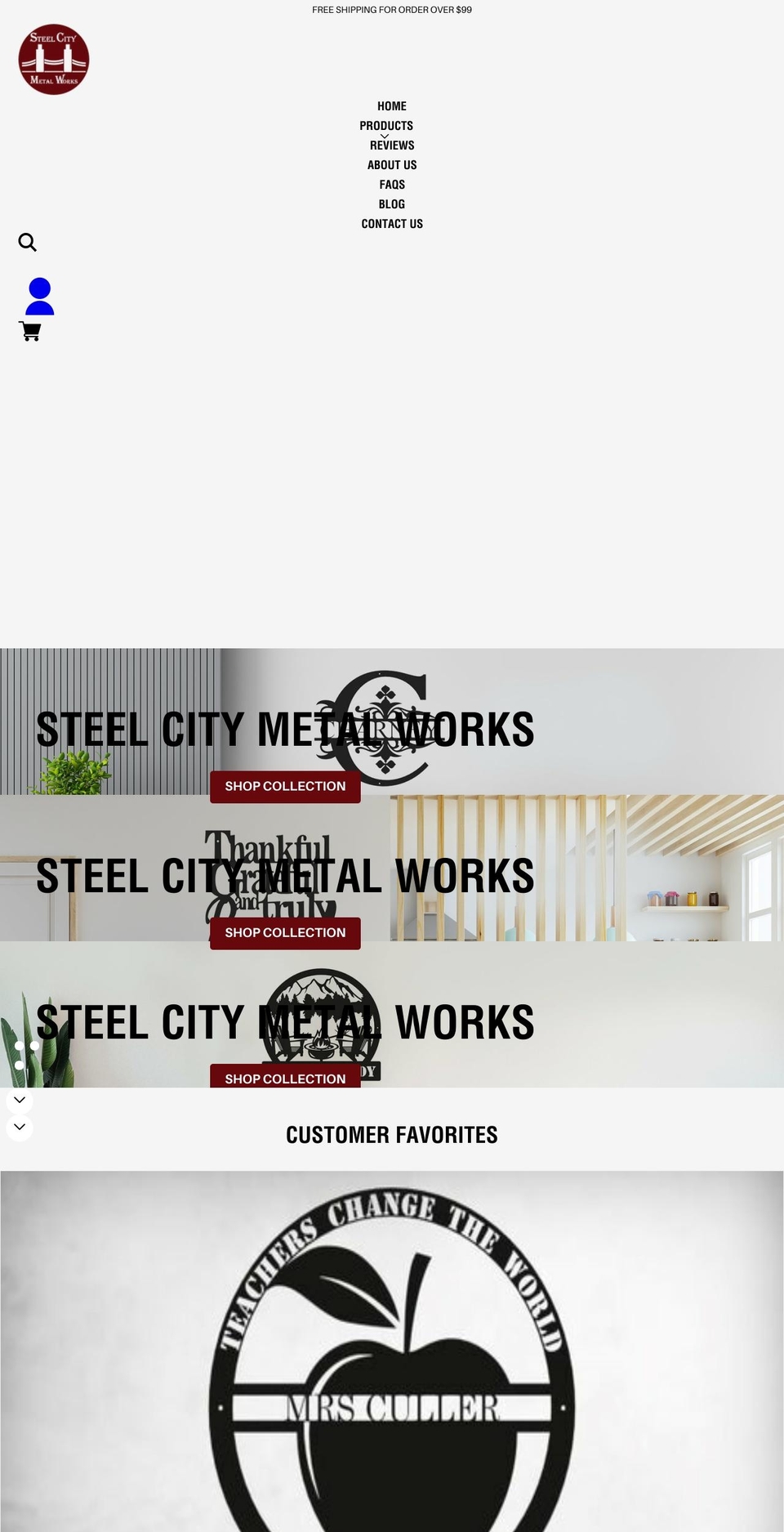 Made With ❤ By Webinopoly Shopify theme site example steelcitymetalworks.com