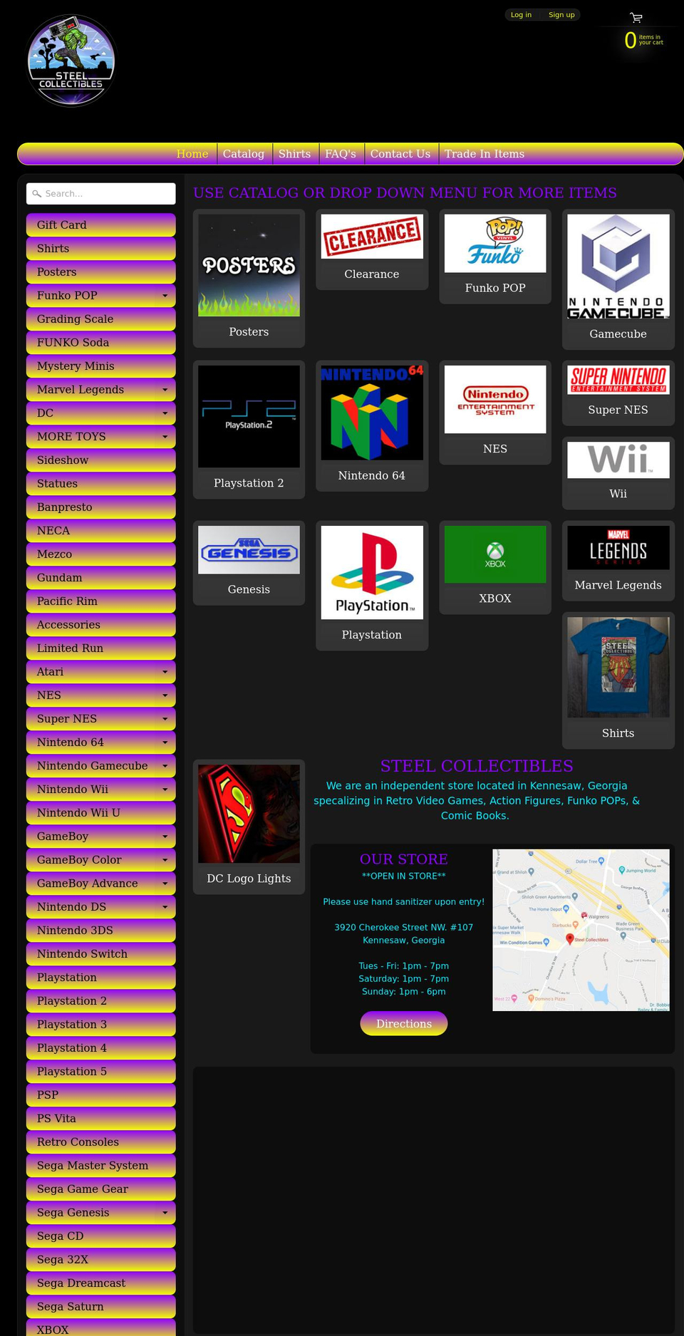 steelcollectibles.com shopify website screenshot