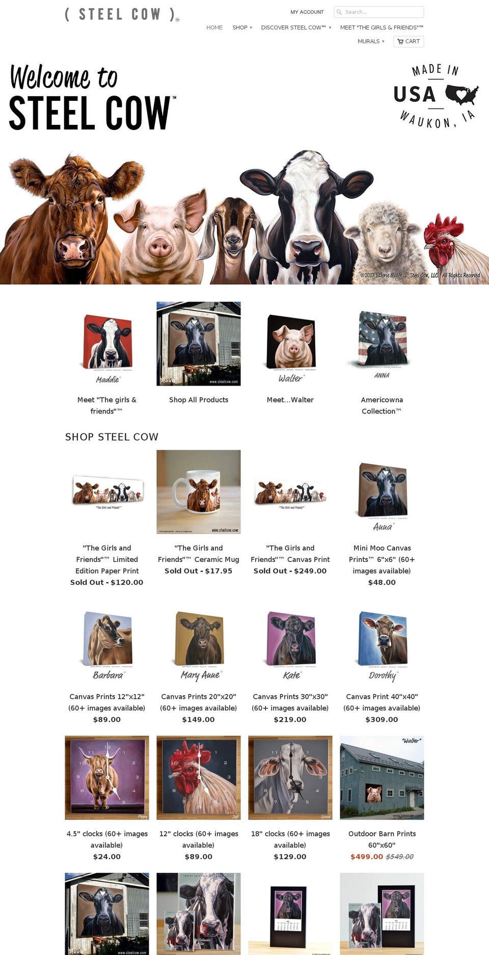 steelcow.com shopify website screenshot