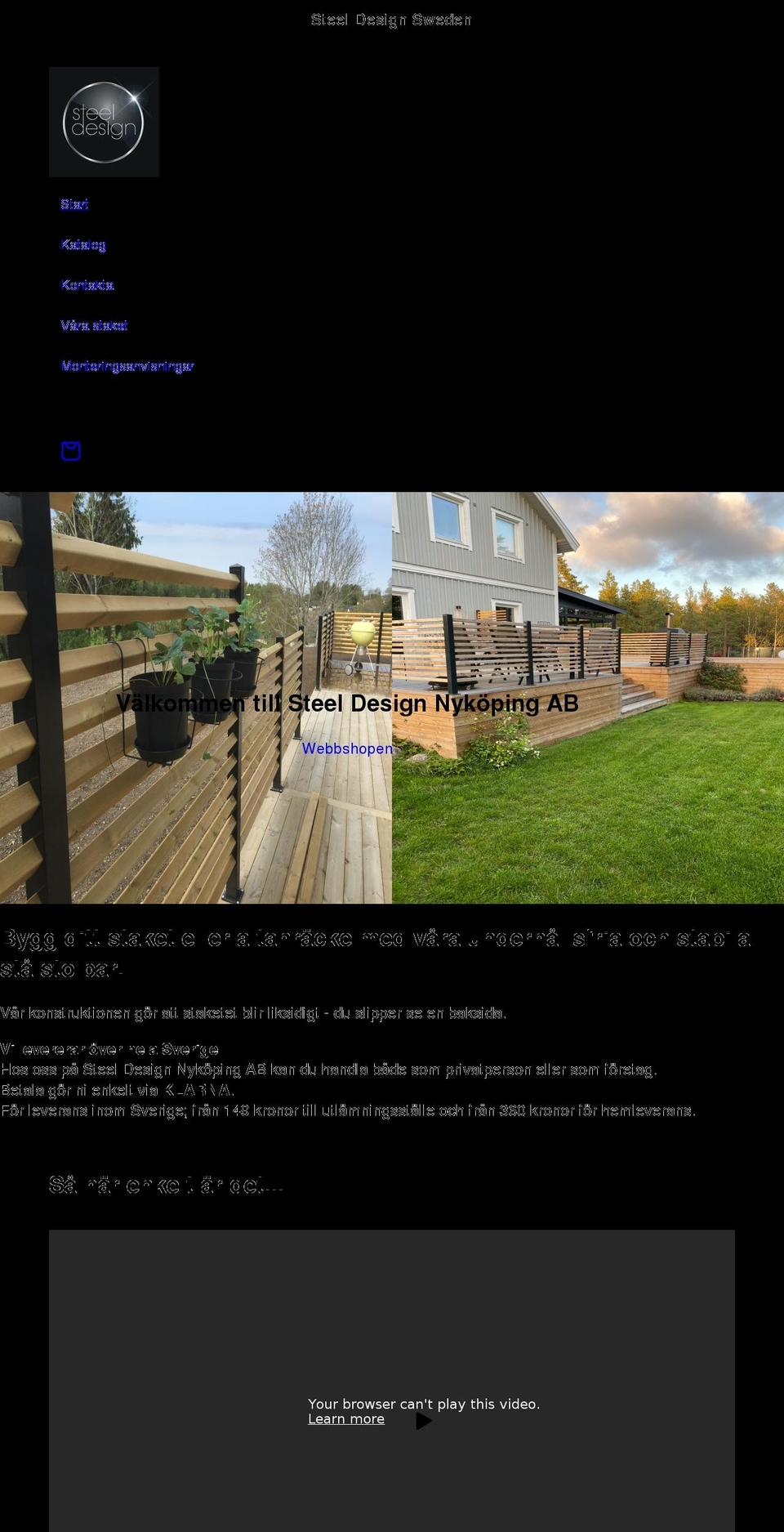 steeldesign.se shopify website screenshot