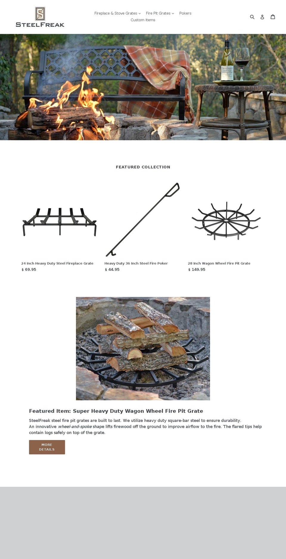 steelfreak.com shopify website screenshot