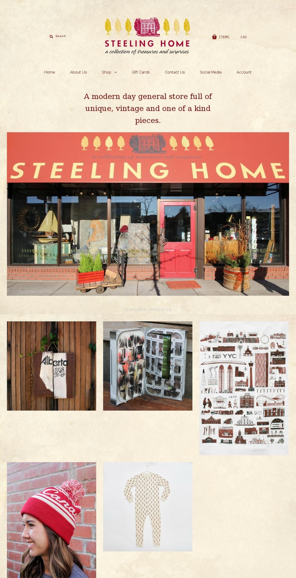 steelinghome.ca shopify website screenshot