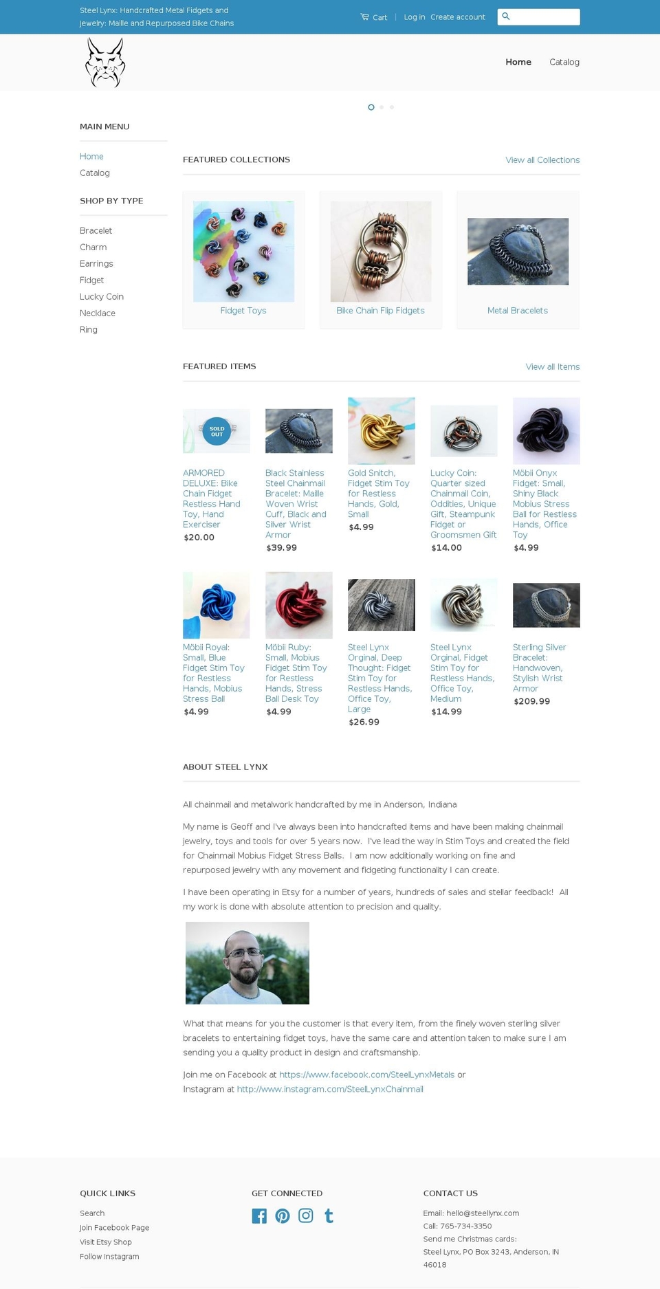 steellynx.com shopify website screenshot