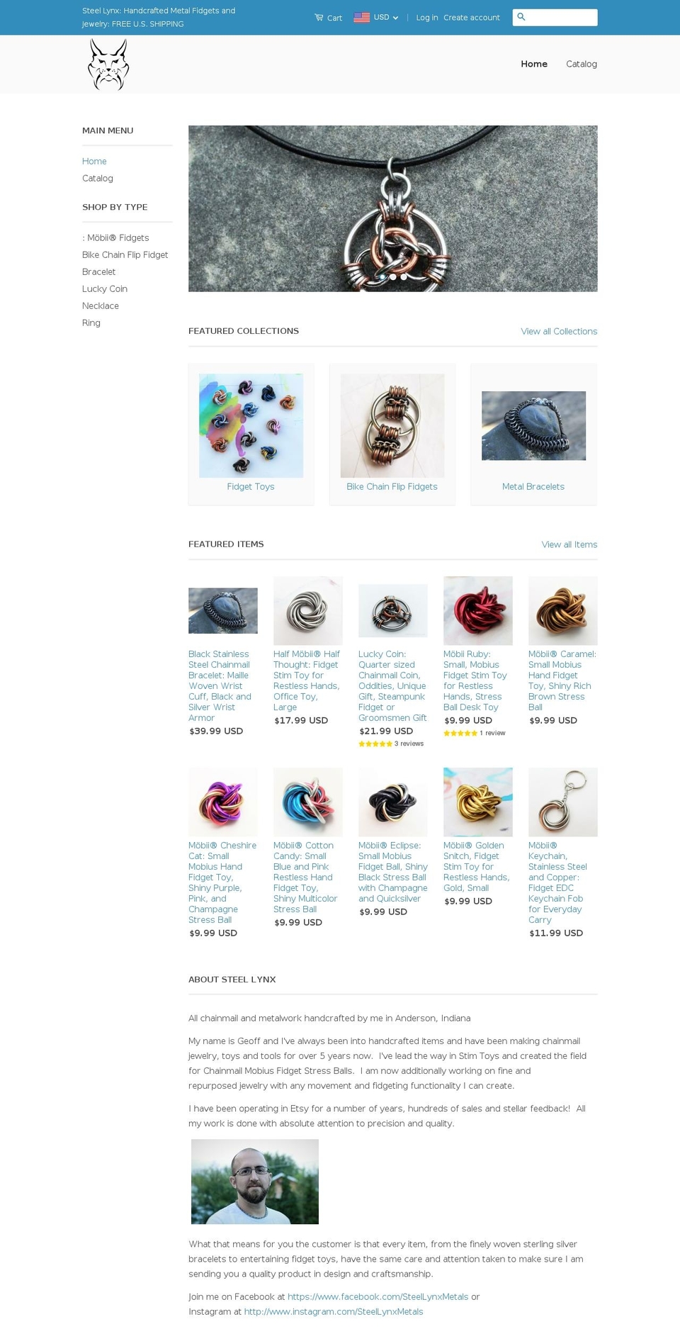 steellynxmetals.com — Shopify storefront screenshot