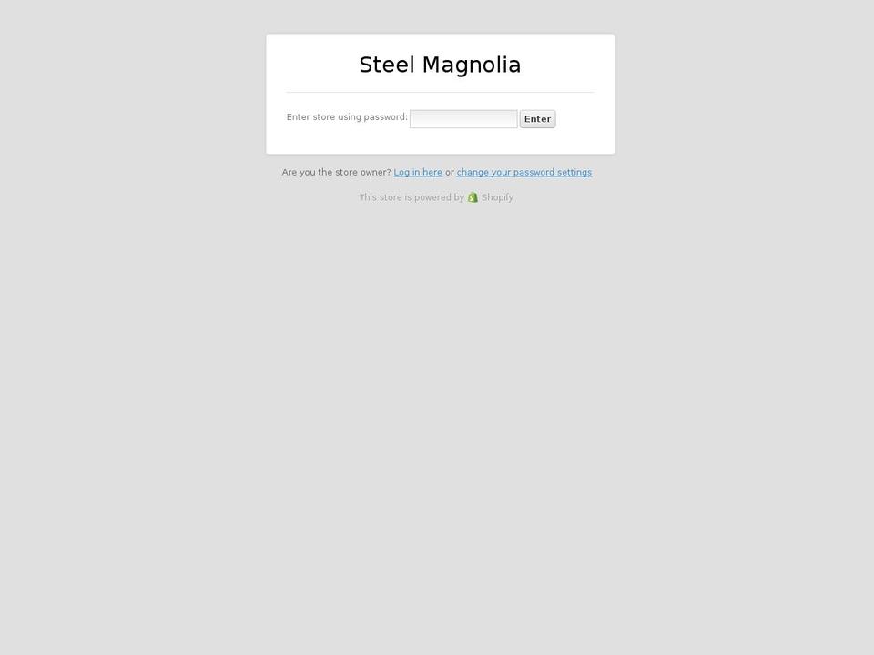 steelmagnoliadesigns.com shopify website screenshot