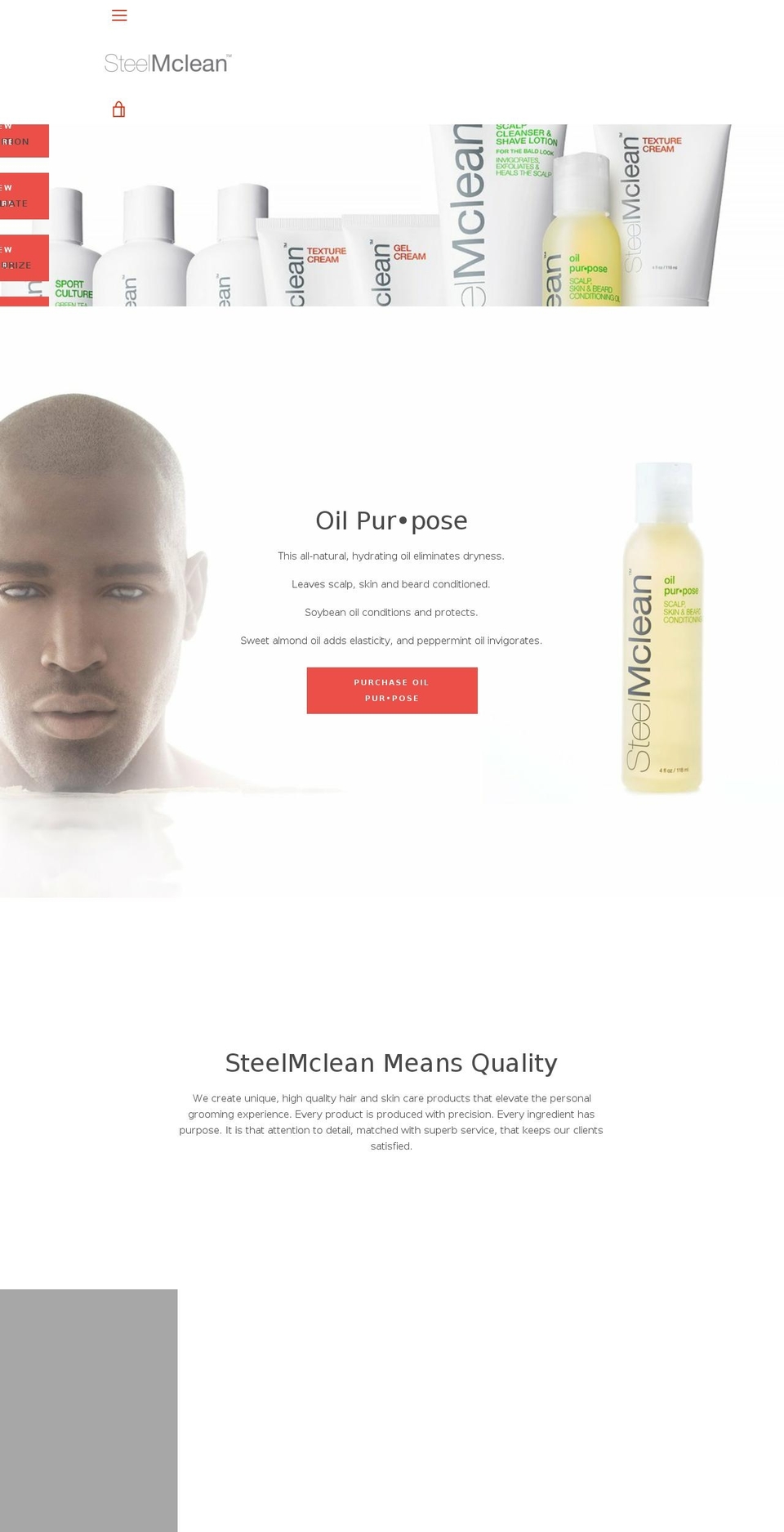 steelmclean.com — Shopify storefront screenshot