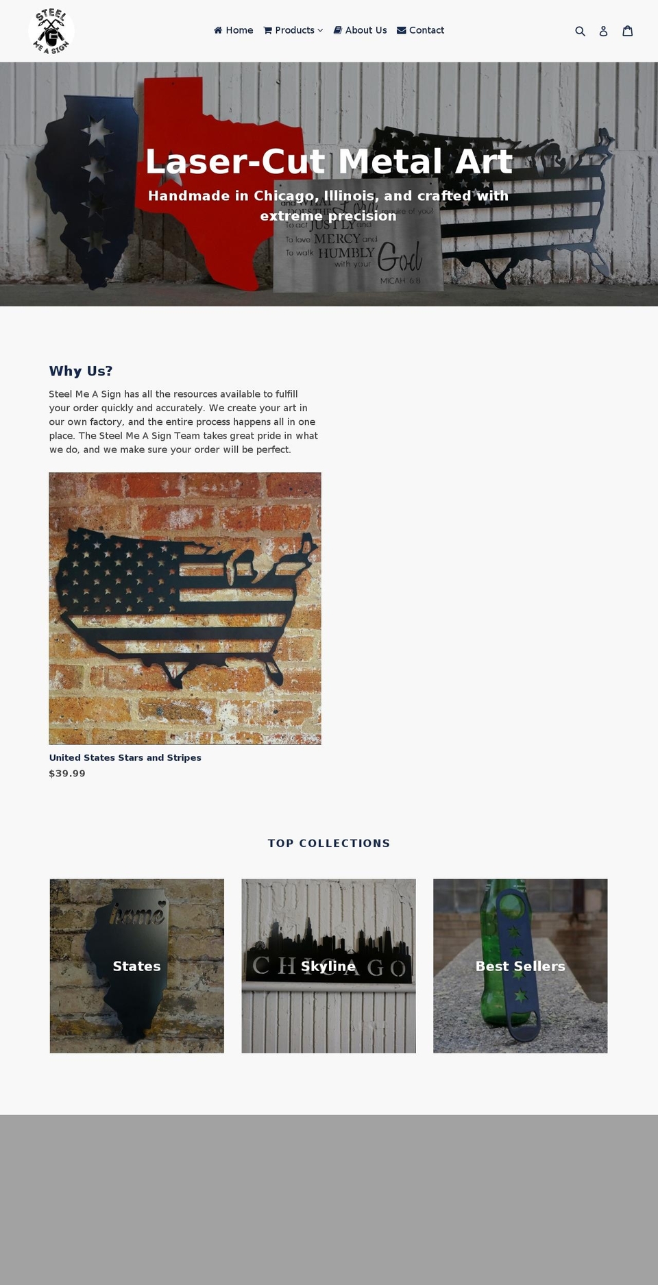 steelmeasign.com — Shopify storefront screenshot